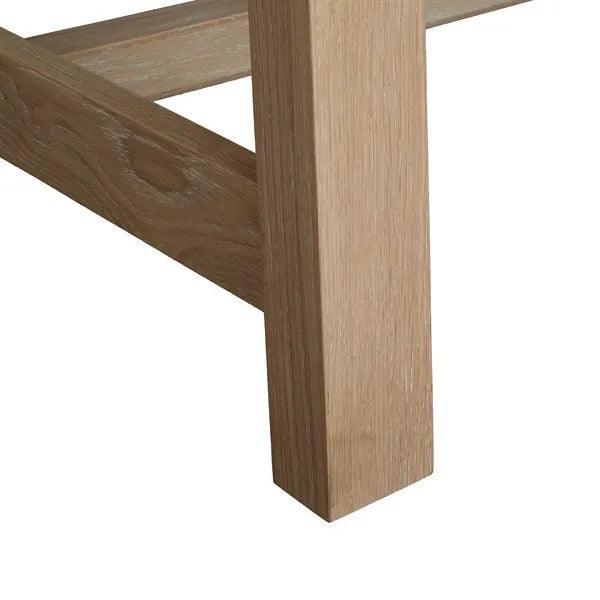 INGLESHAM WHITEWASH OAK
6 Seater Trestle Dining Table Quality Furniture Clearance Ltd