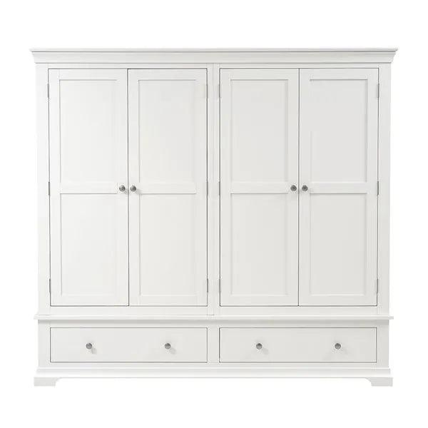 CHANTILLY WARM WHITE
Four Door Wardrobe Quality Furniture Clearance Ltd