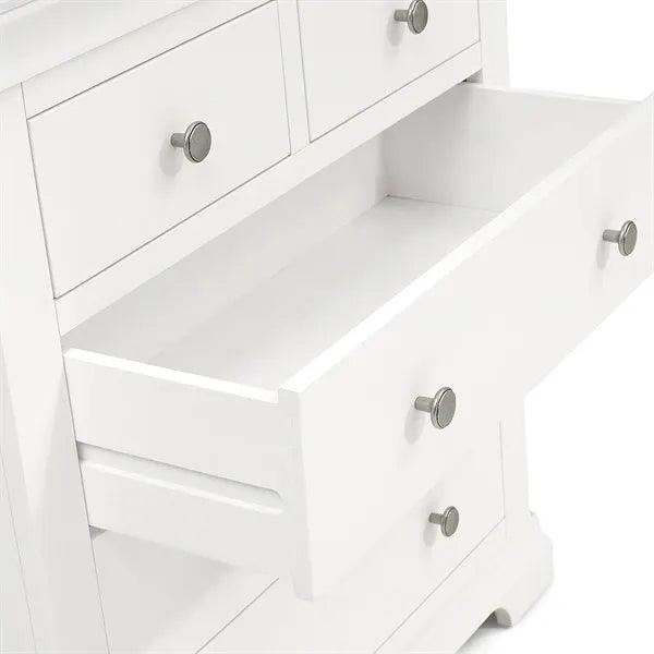 CHANTILLY WARM WHITE
2 Over 3 Drawer Chest Quality Furniture Clearance Ltd