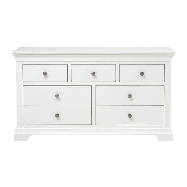 CHANTILLY WARM WHITE
3 over 4 Drawer Chest Quality Furniture Clearance Ltd