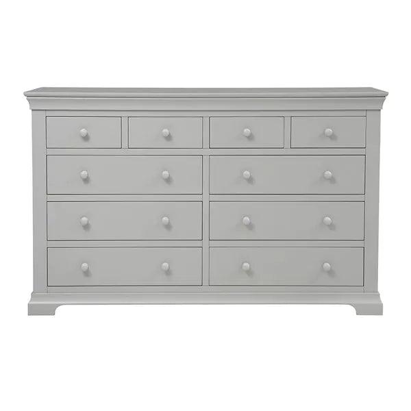 CHANTILLY PEBBLE GREY
10 Drawer Chest Quality Furniture Clearance Ltd