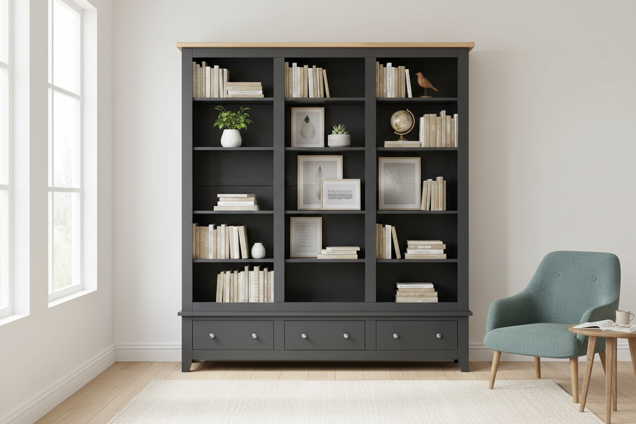Chester Charcoal Grand Bookcase Banner