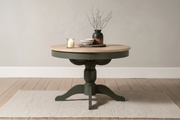 CHESTER FORSET GREEN 4-6 Seater Round Extending Dining Table Quality Furniture Clearance Ltd