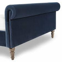 Load image into Gallery viewer, HILCOTT Petrol Velvet Kingsize Upholstered Bed Quality Furniture Clearance Ltd

