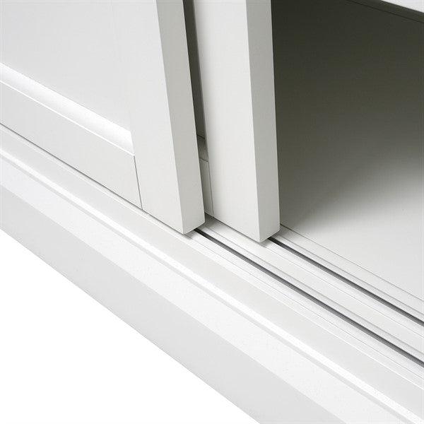 STOW WARM WHITE Sliding Door Sideboard Quality Furniture Clearance Ltd