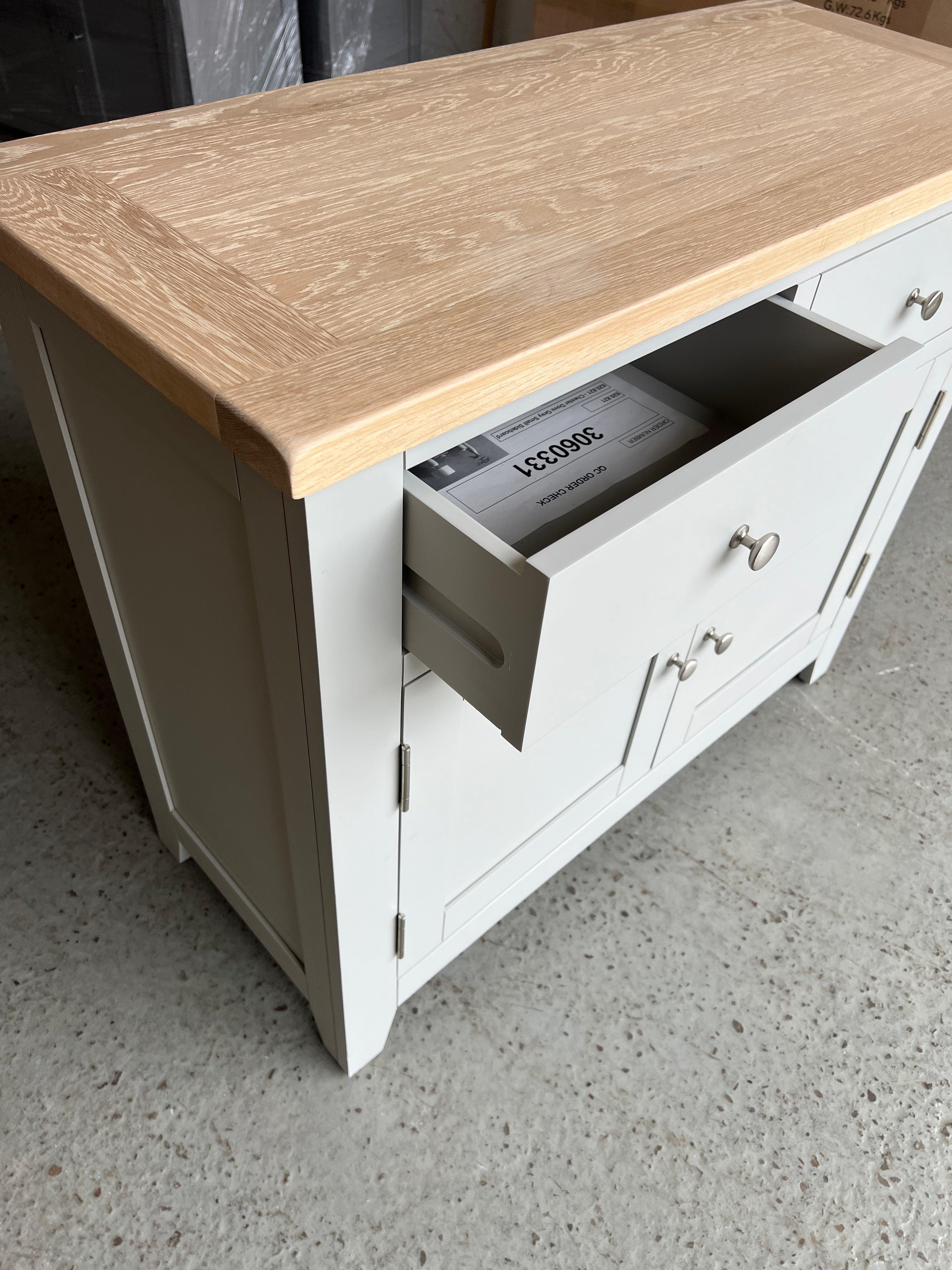 Chester Dove Grey Small Sideboard Quality Furniture Clearance Ltd