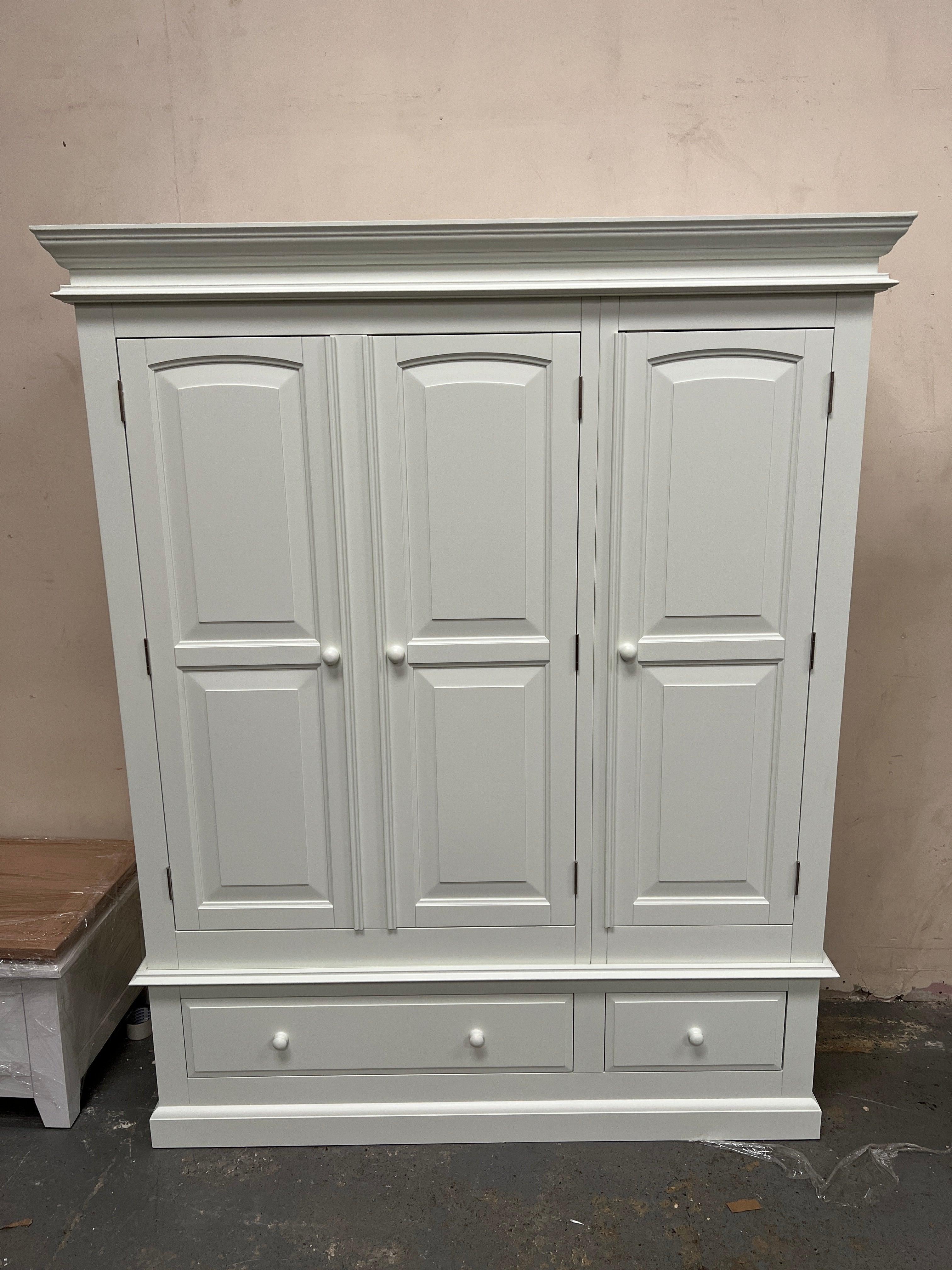 Burford Ivory Triple Wardrobe furniture delivered