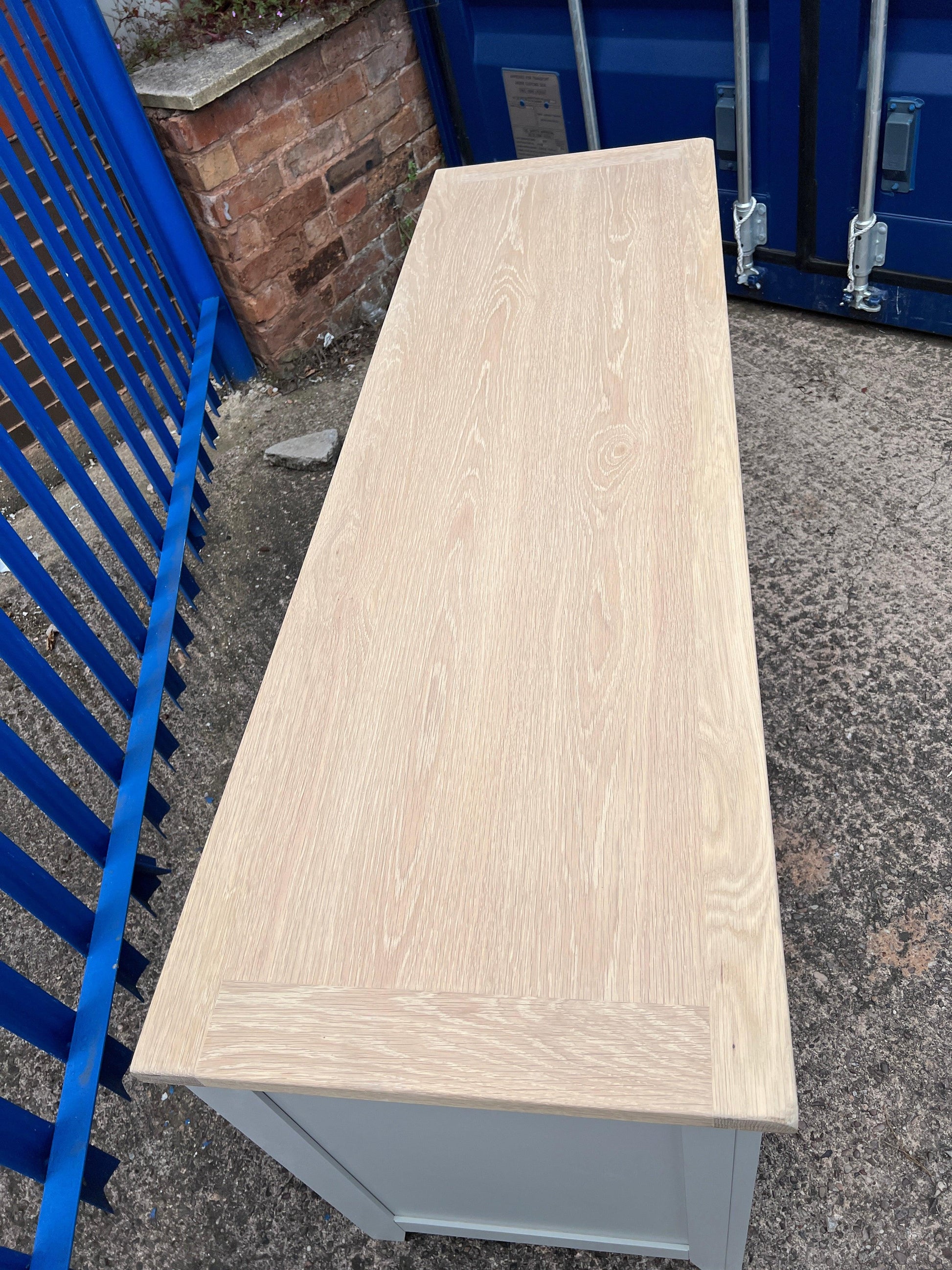 Chester Dove Grey Double Pedestal Desk furniture delivered 