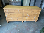 ELKSTONE MELLOW OAK 8 Drawer Wide Chest Quality Furniture Clearance Ltd