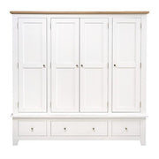 CHESTER PURE WHITE Four Door Wardrobe Quality Furniture Clearance Ltd