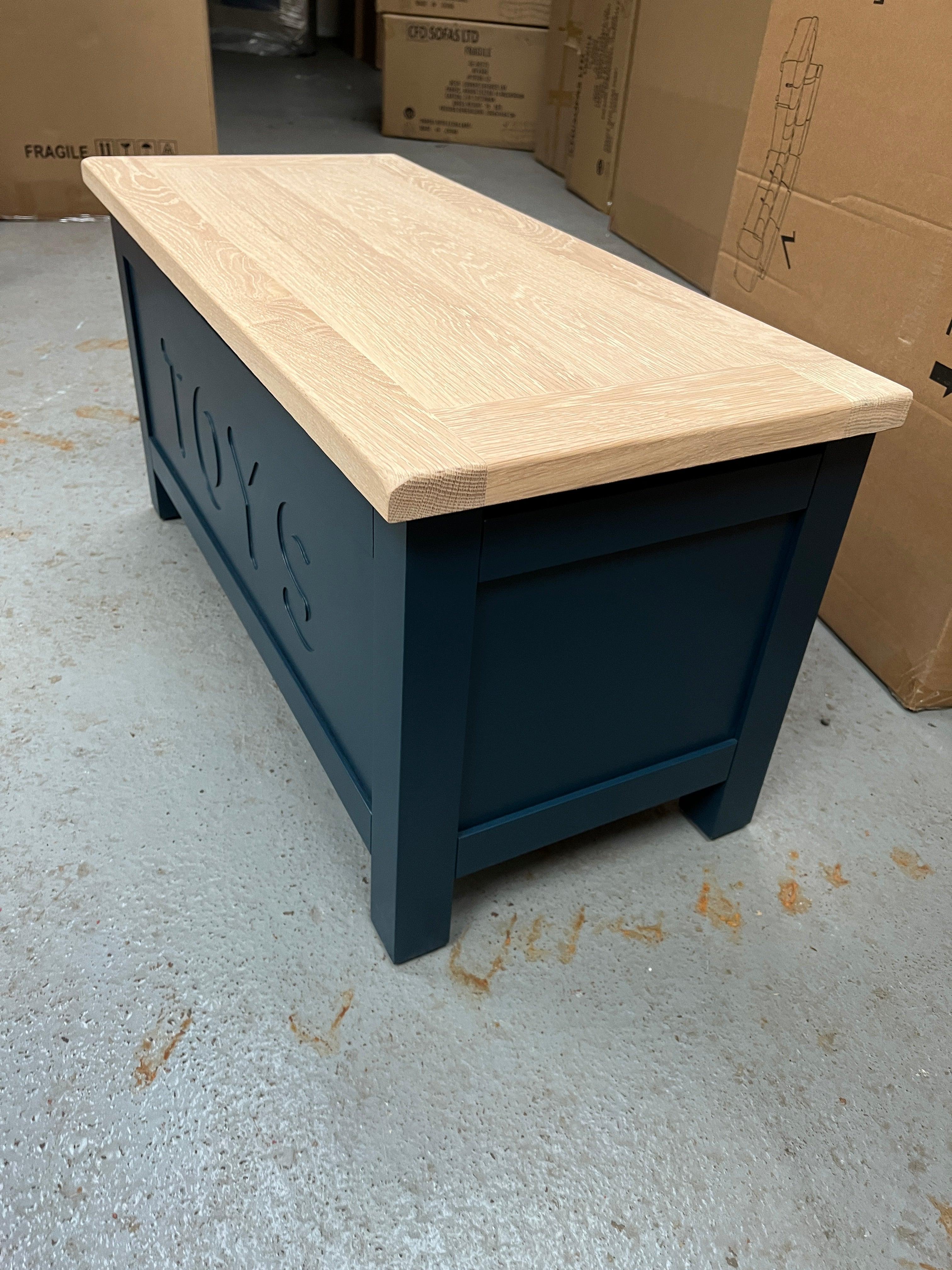 CHESTER MIDNIGHT BLUE Toy Box Quality Furniture Clearance Ltd