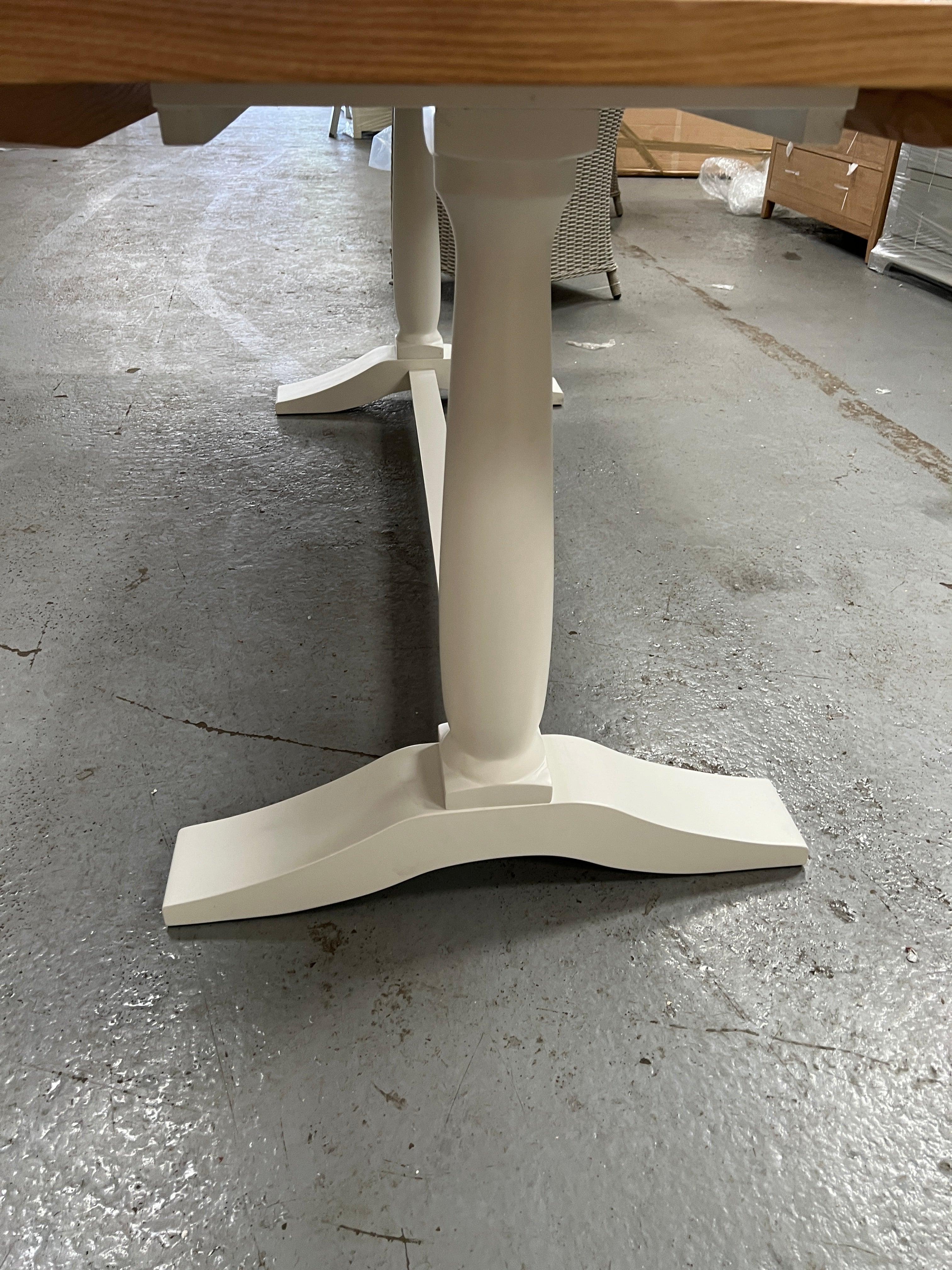 ELKSTONE PALE GREY 8 Seater Pedestal Dining Table Quality Furniture Clearance Ltd