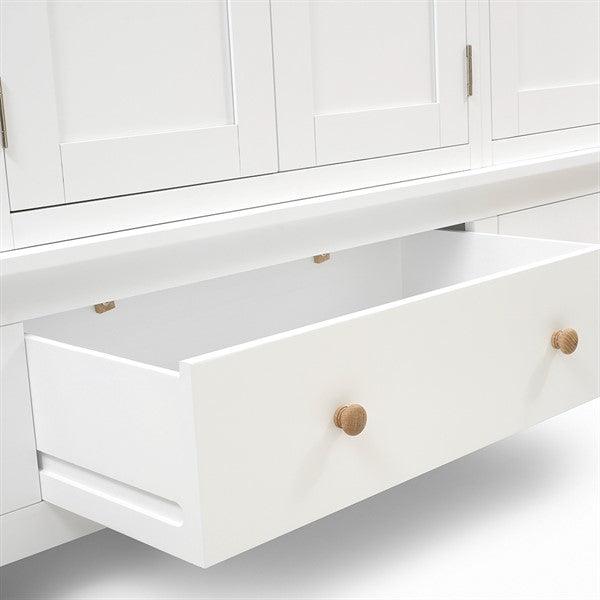 CHESTER PURE WHITE Four Door Wardrobe Quality Furniture Clearance Ltd