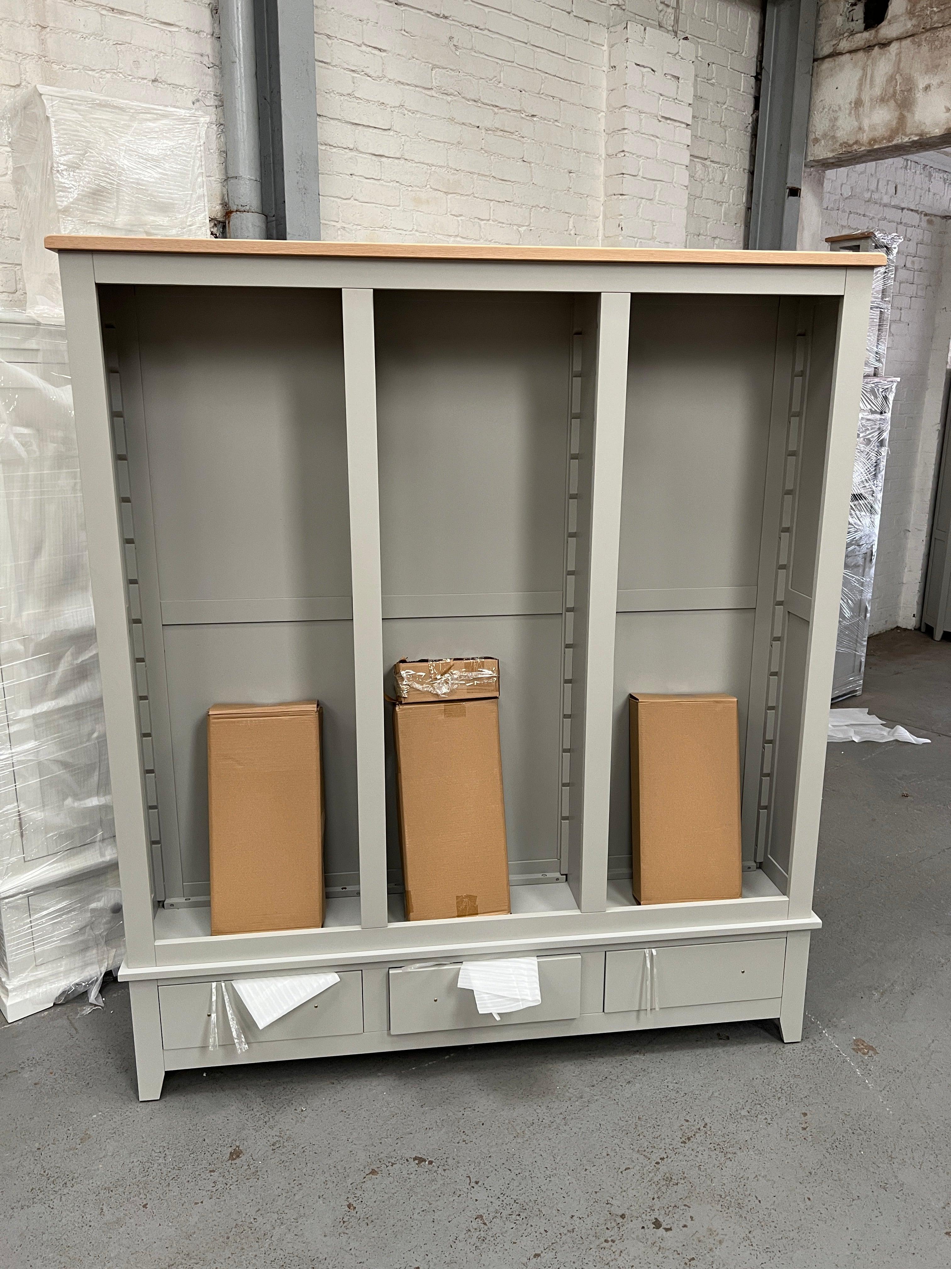 CHESTER DOVE GREY Grand Bookcase Quality Furniture Clearance Ltd