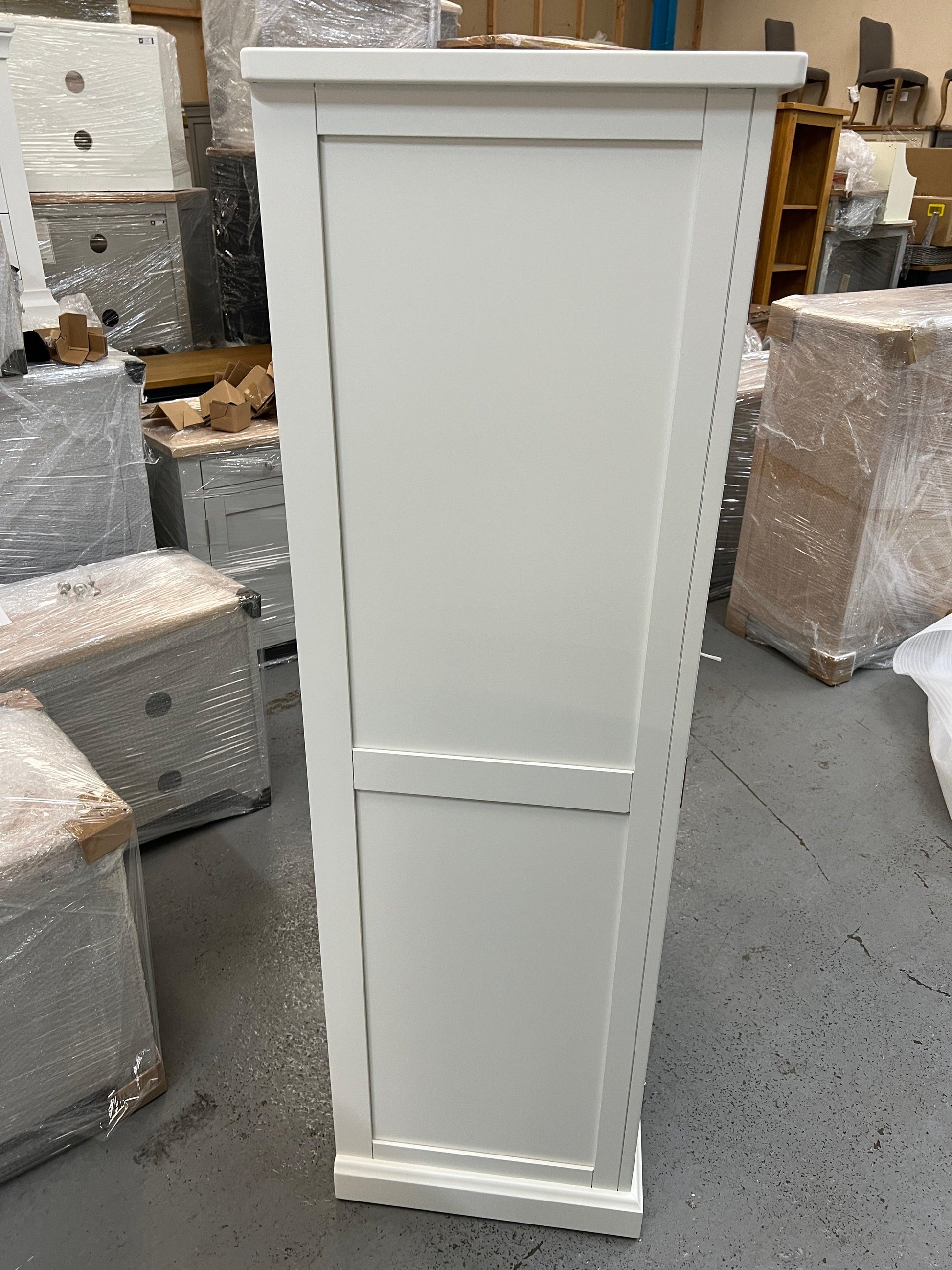 Littleton Warm White Painted Double Wardrobe Quality Furniture Clearance Ltd