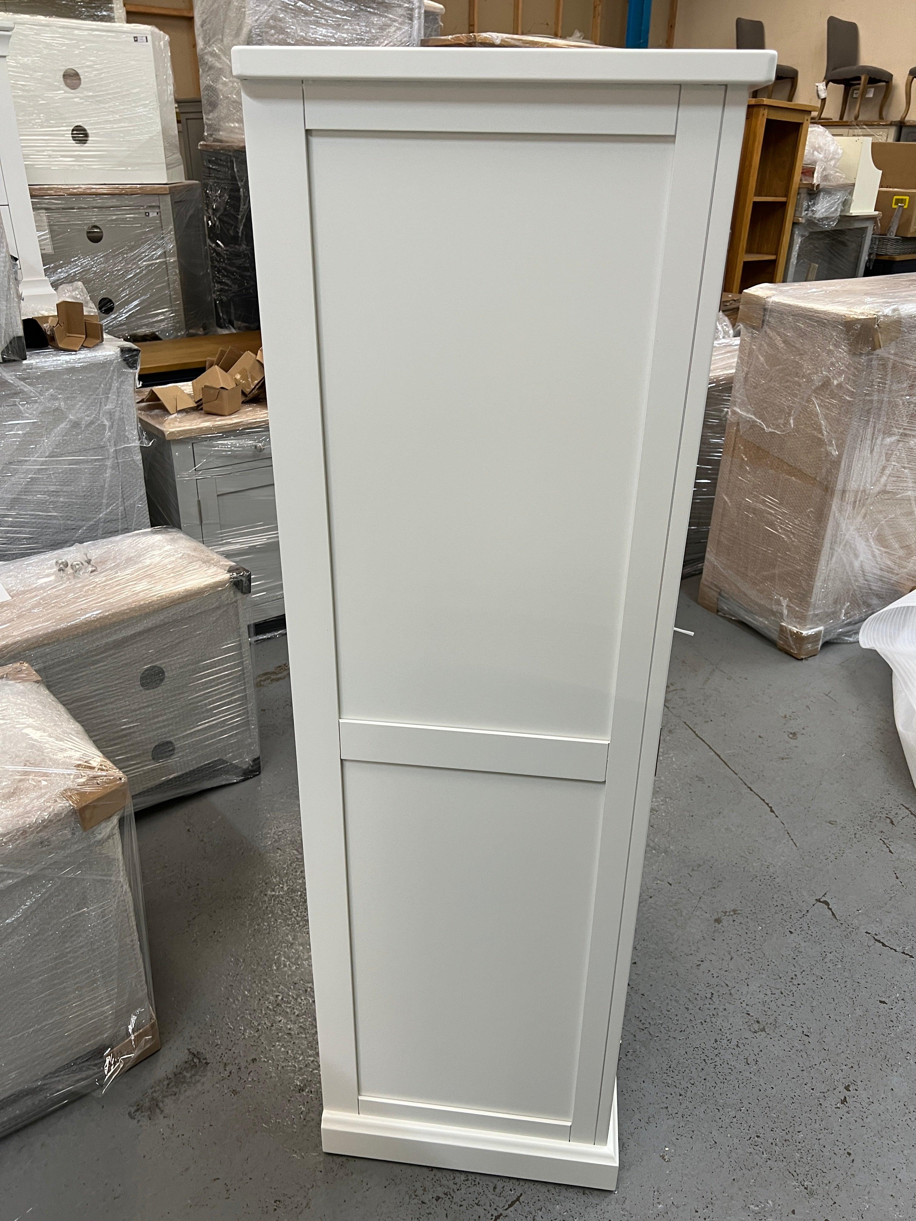 Littleton Warm White Painted Double Wardrobe Quality Furniture Clearance Ltd