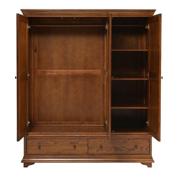 Winchcombe Dark Oak NEW Triple Wardrobe Quality Furniture Clearance Ltd
