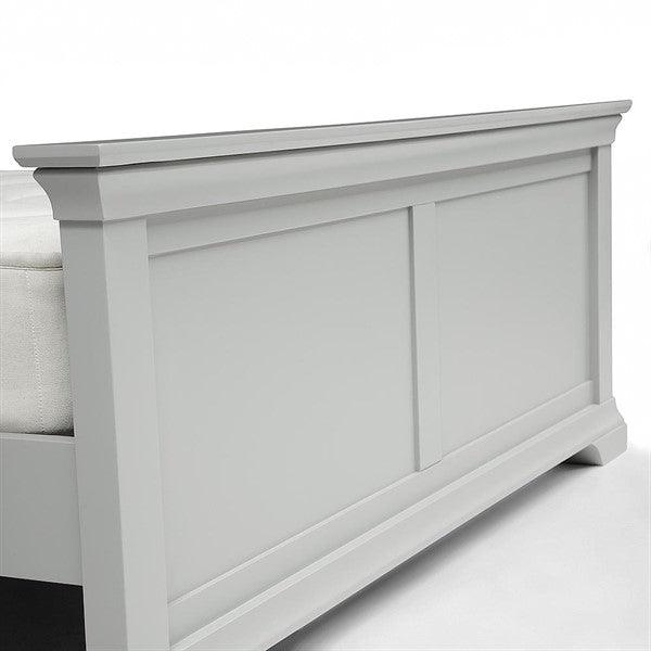 Chantilly Pebble Grey 5ft Kingsize Bed Quality Furniture Clearance Ltd