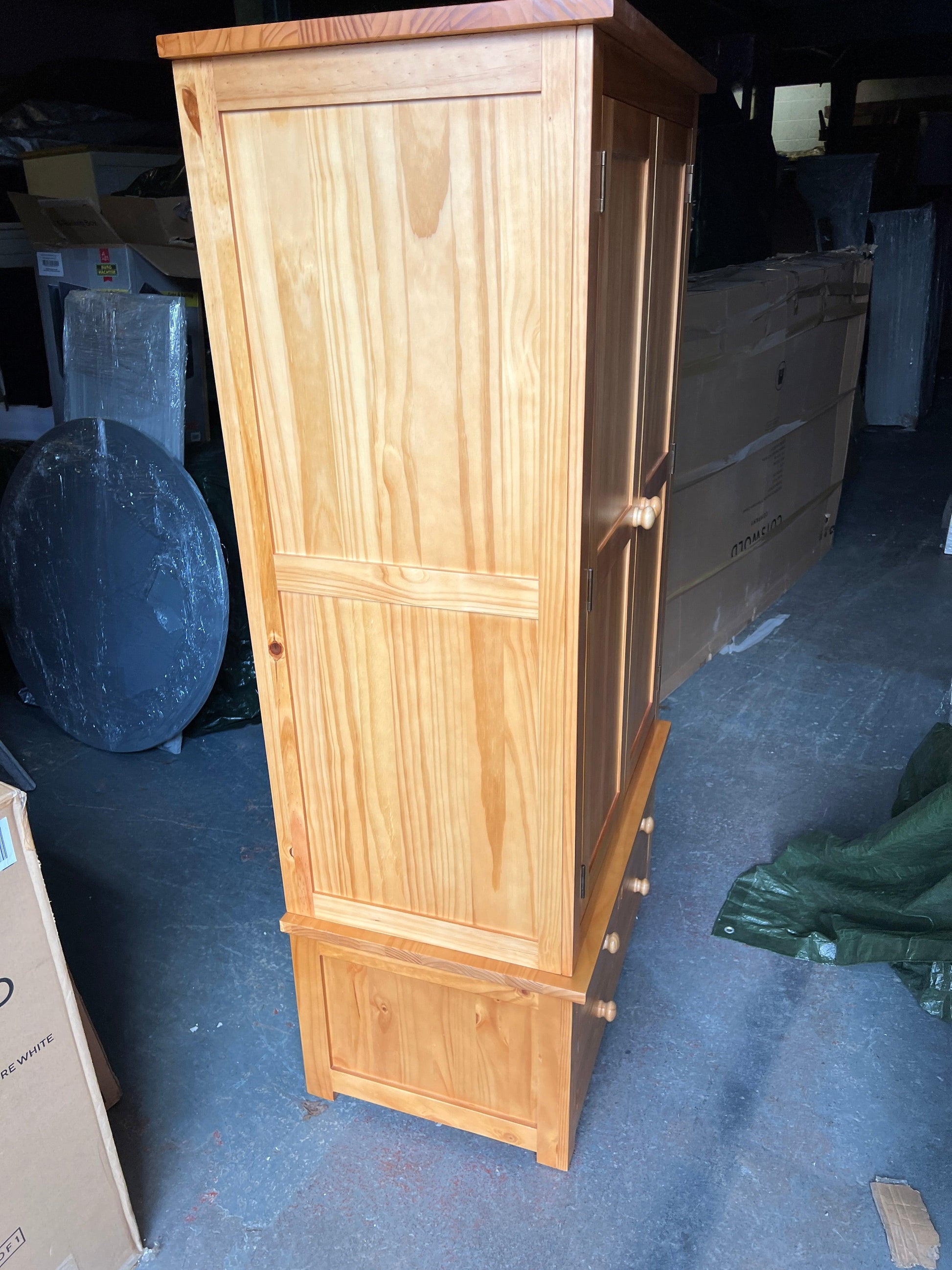 OAKLEY PINE Double Wardrobe Quality Furniture Clearance Ltd