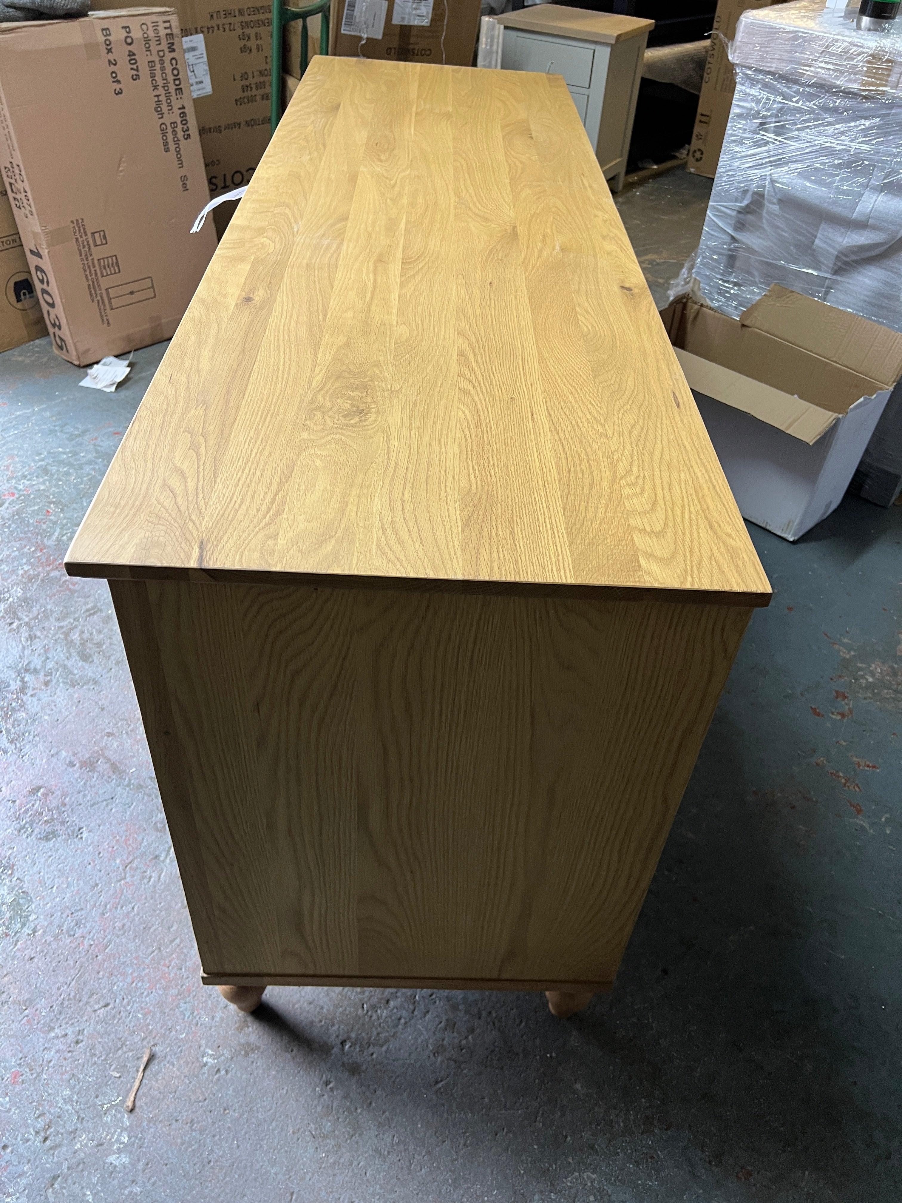 ELKSTONE MELLOW OAK 8 Drawer Wide Chest Quality Furniture Clearance Ltd