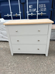 CHESTER DOVE GREY 3 Drawer Chest Quality Furniture Clearance Ltd