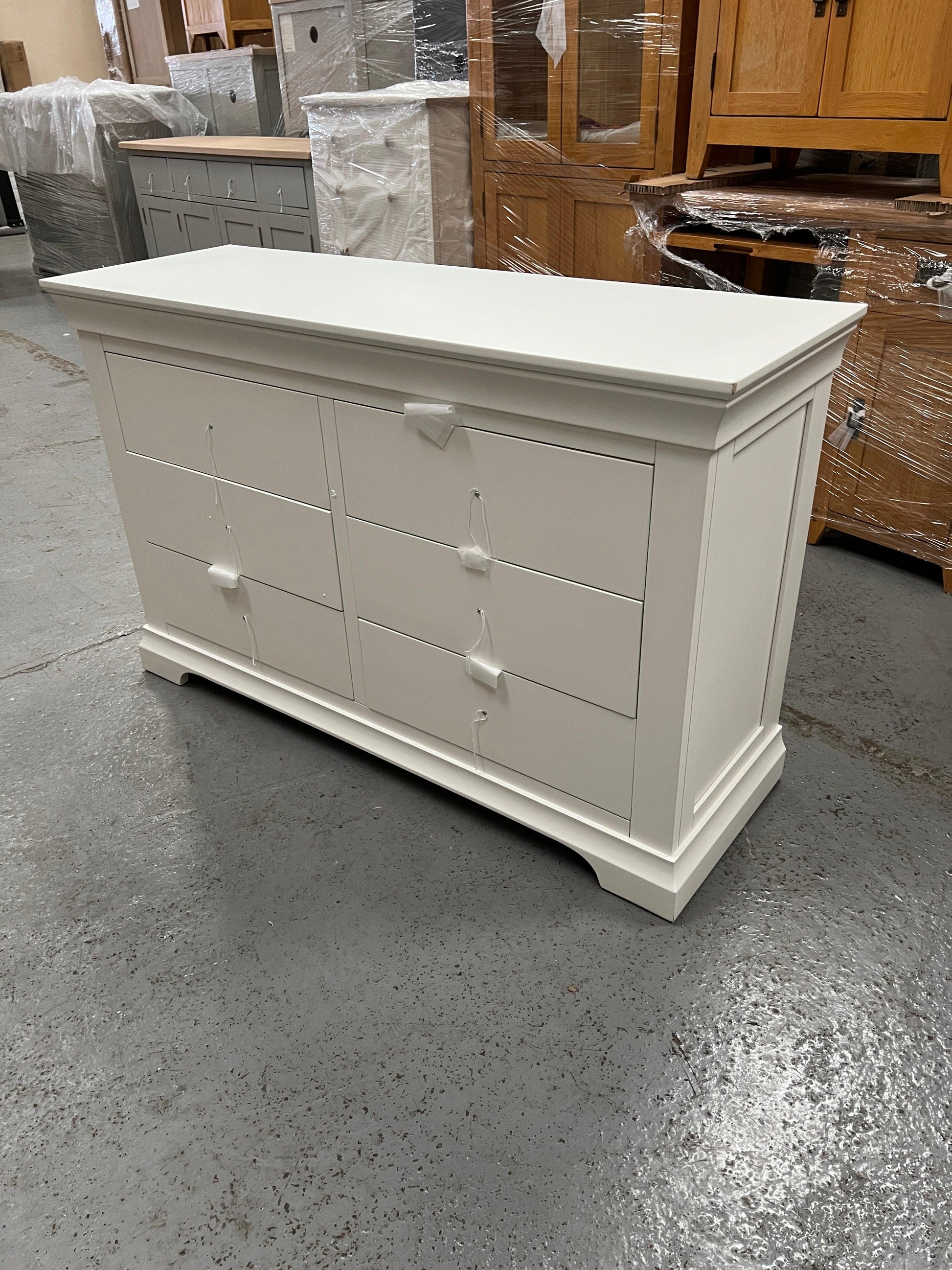 Chantilly Warm White 3 + 3 Chest Quality Furniture Clearance Ltd