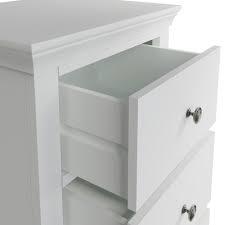CHANTILLY WARM WHITE Tall 5 Drawer Chest Quality Furniture Clearance Ltd
