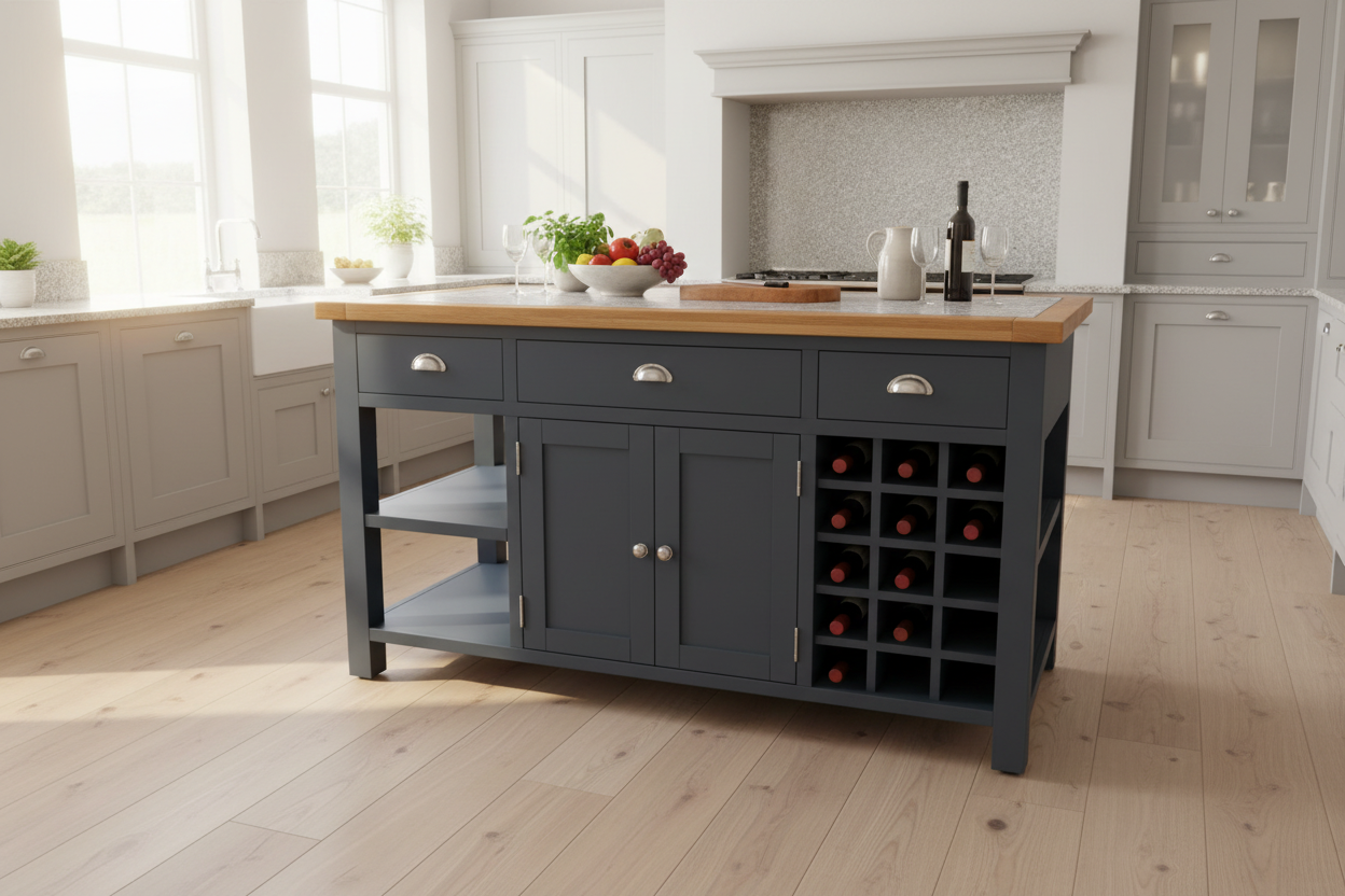 Kitchen Banner - Inky Blue Kitchen Island