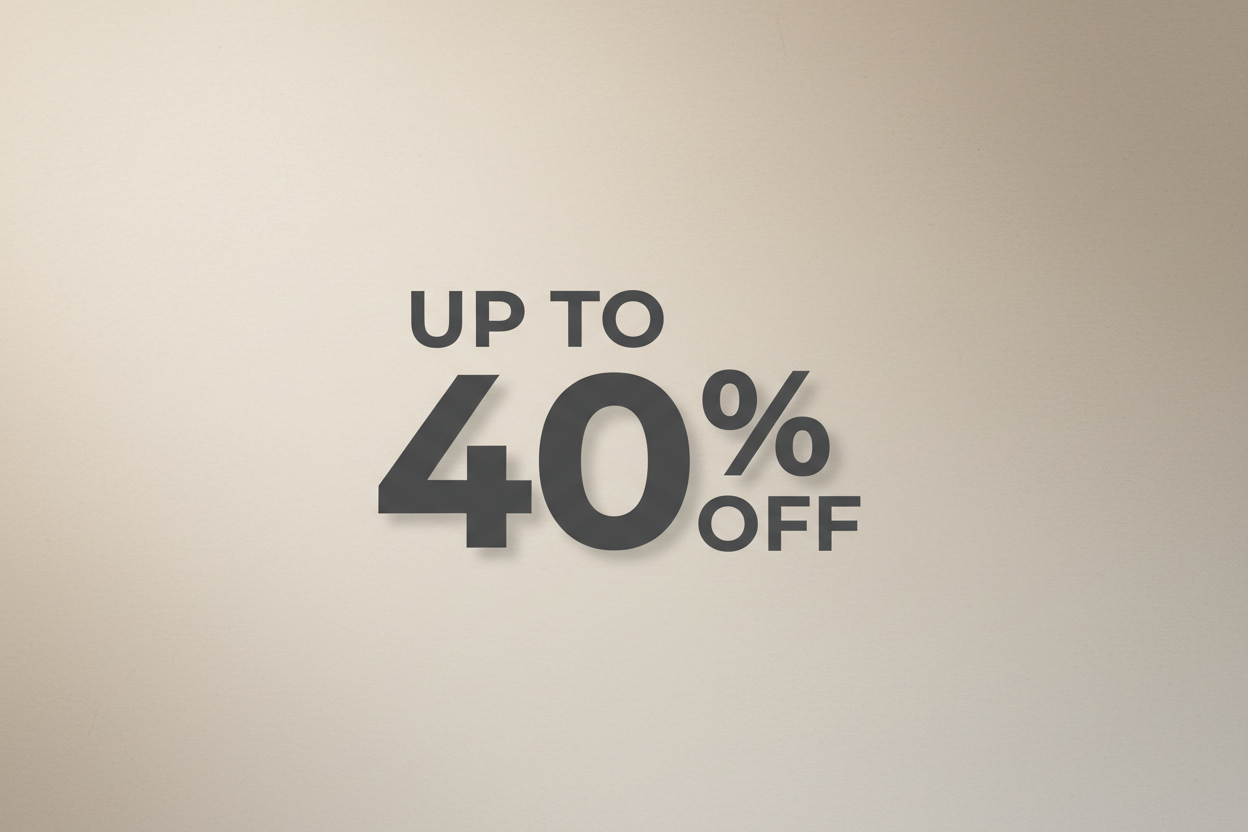 Up to 40% Off Banner