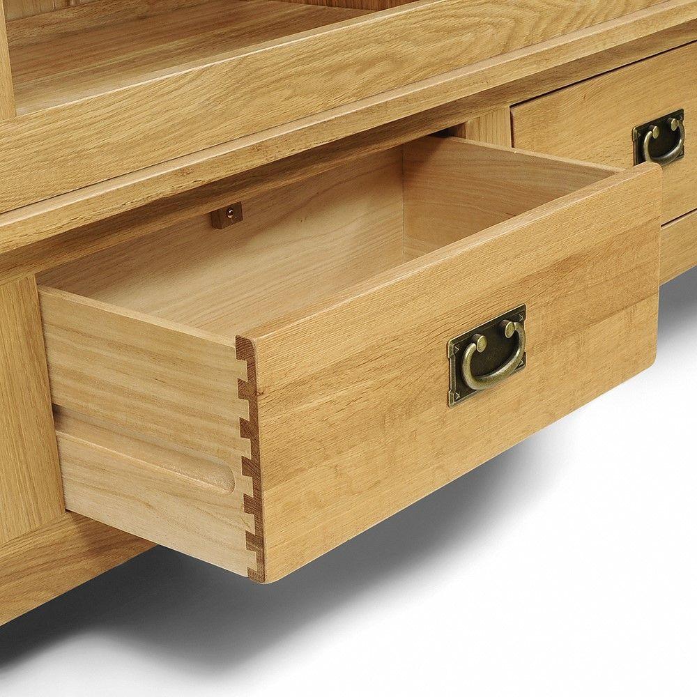 Oakland Rustic Oak Grand Bookcase Quality Furniture Clearance Ltd