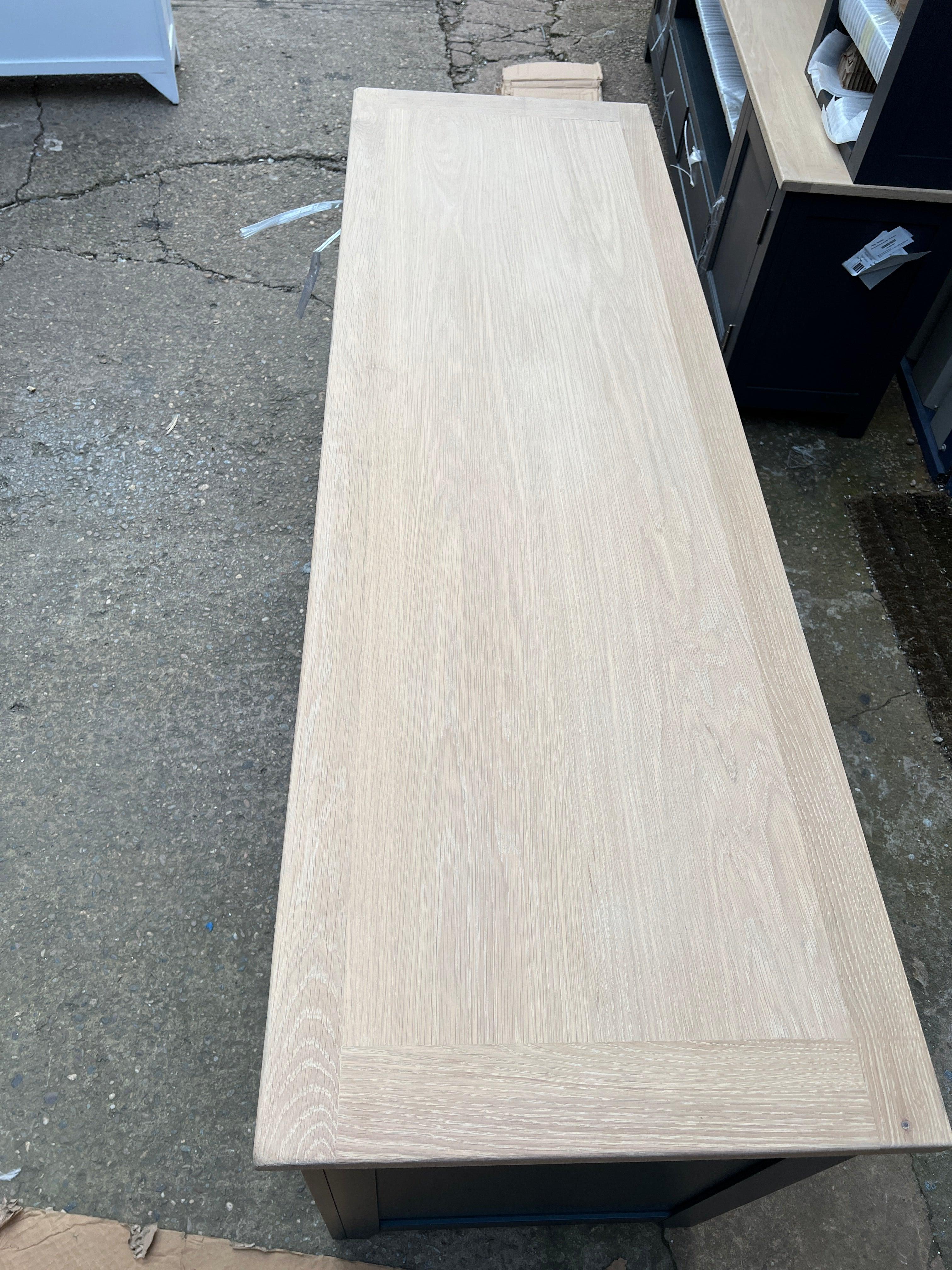 CHESTER MIDNIGHT BLUE Double Pedestal Desk Quality Furniture Clearance Ltd