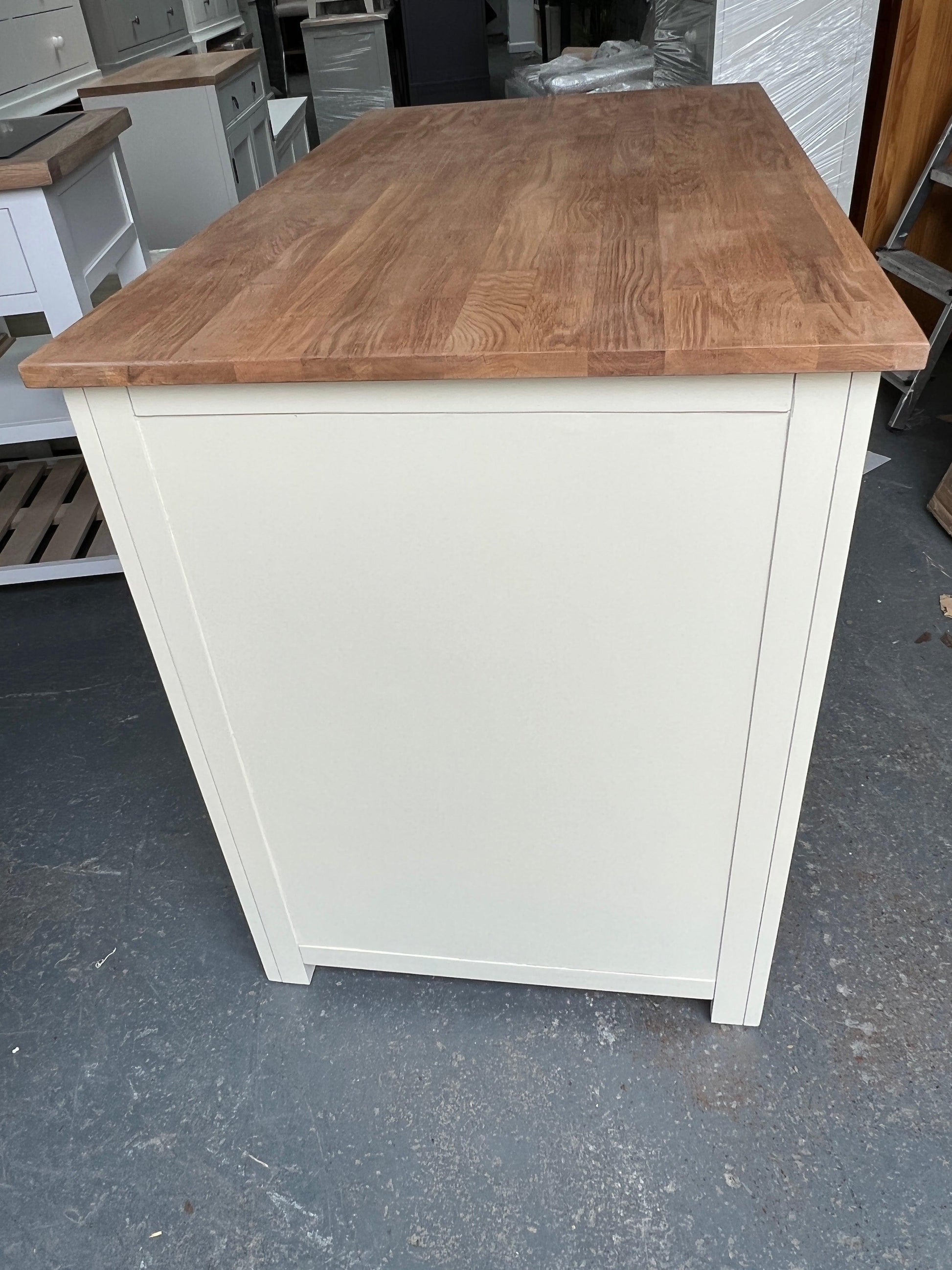 Portobello Cream Breakfast Bar Island with Stools furniture delivered 