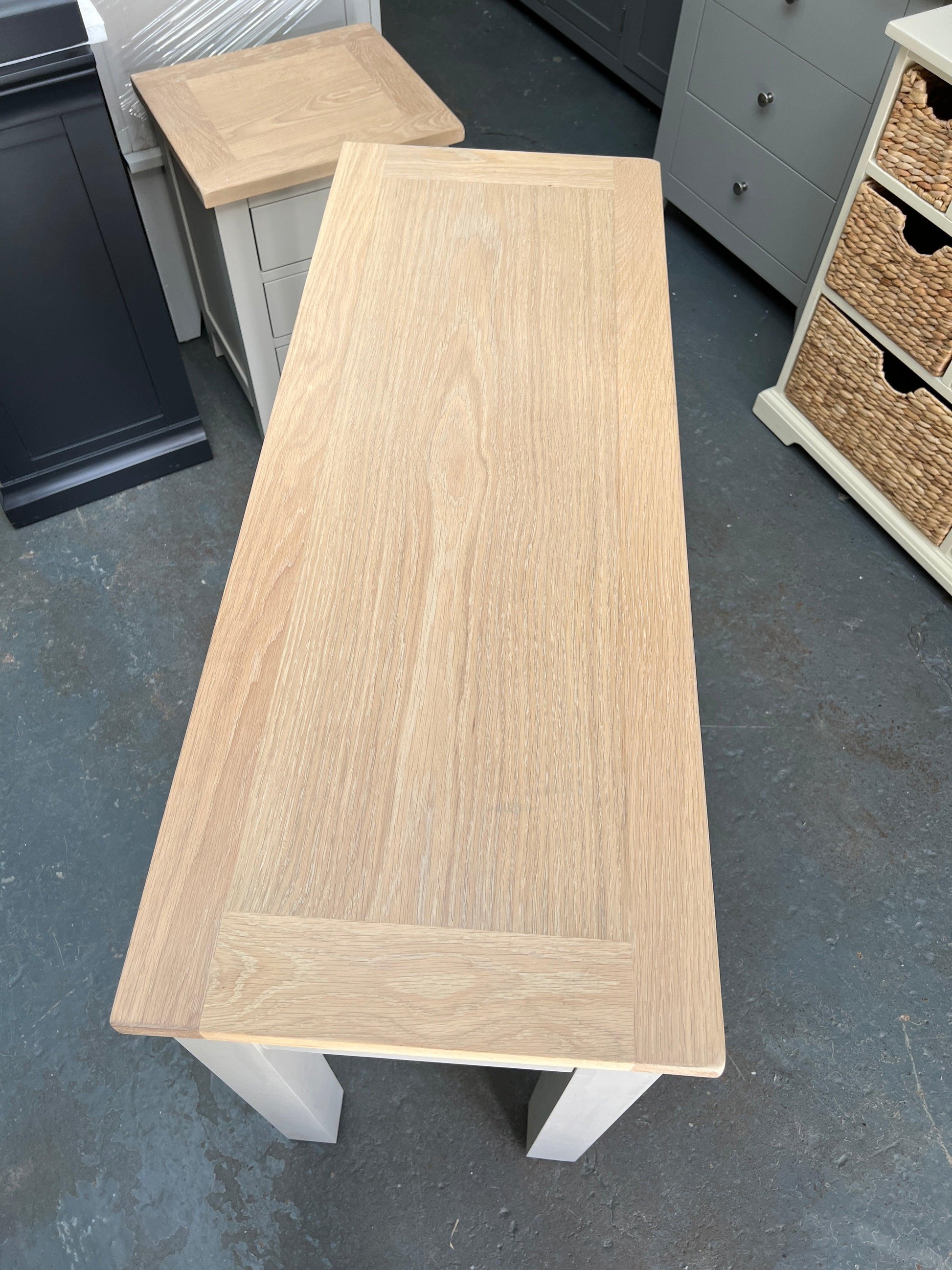 Chester Dove Grey Console Desk furniture delivered 