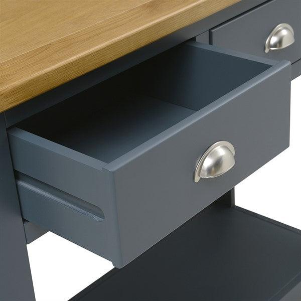 Westcote Inky Blue Console Table Quality Furniture Clearance Ltd