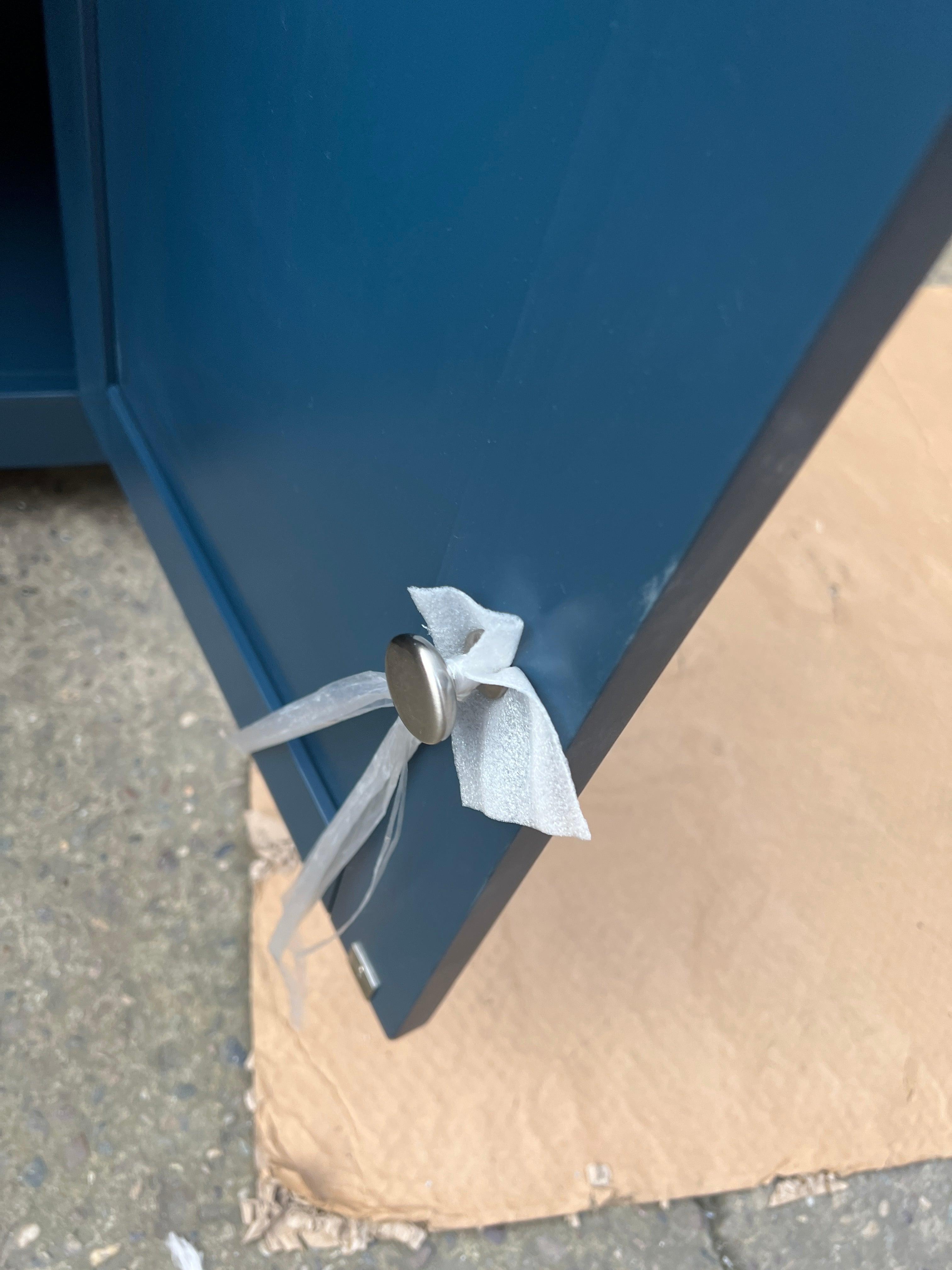 CHESTER MIDNIGHT BLUE Double Pedestal Desk Quality Furniture Clearance Ltd