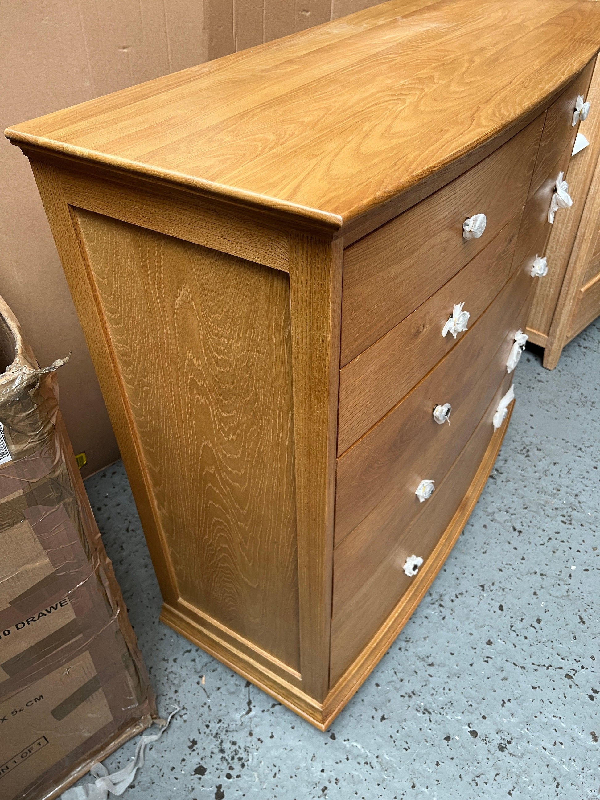Winchcombe Oiled Oak 4 Over 3 Chest of Drawers Quality Furniture Clearance Ltd