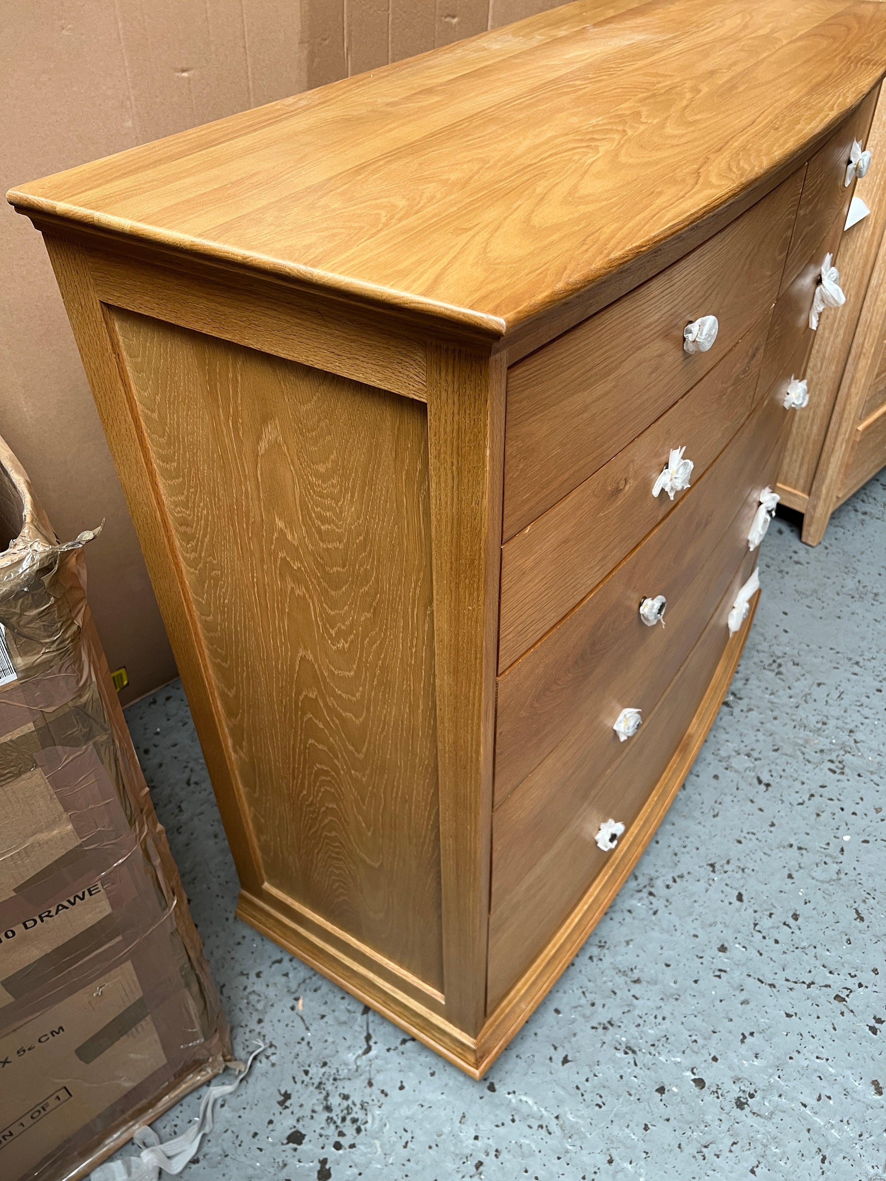 Winchcombe Oiled Oak 4 Over 3 Chest of Drawers Quality Furniture Clearance Ltd