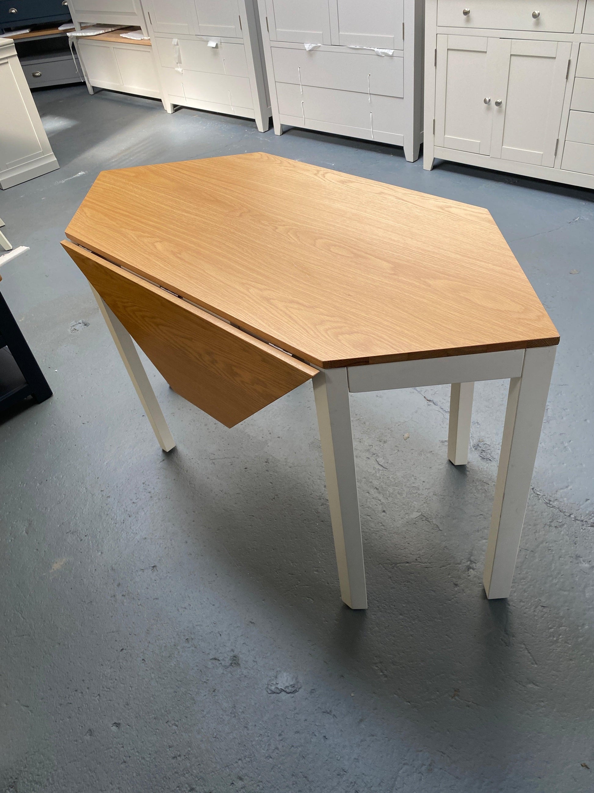 Warm White Corner Desk with Topper - furniture delivered 
