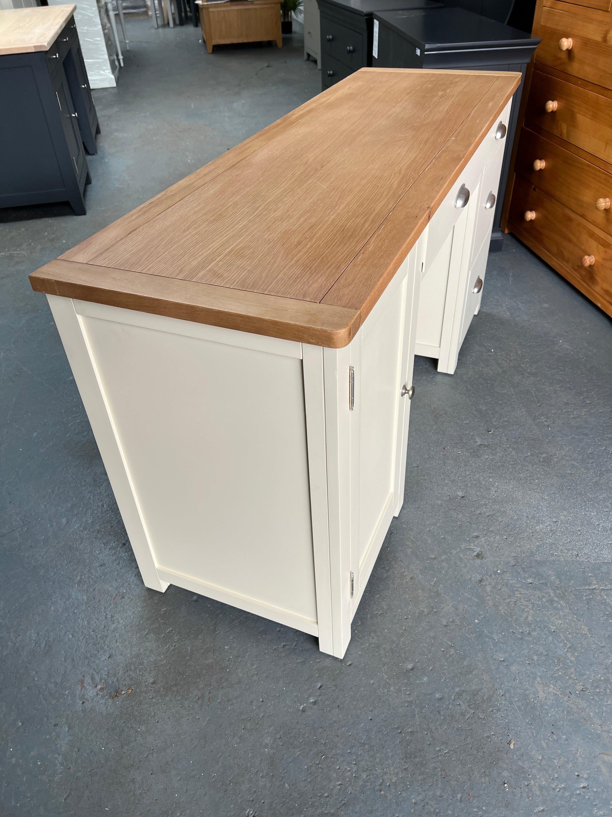 Cotswold Cream Double Pedestal Desk. furniture delivered 
