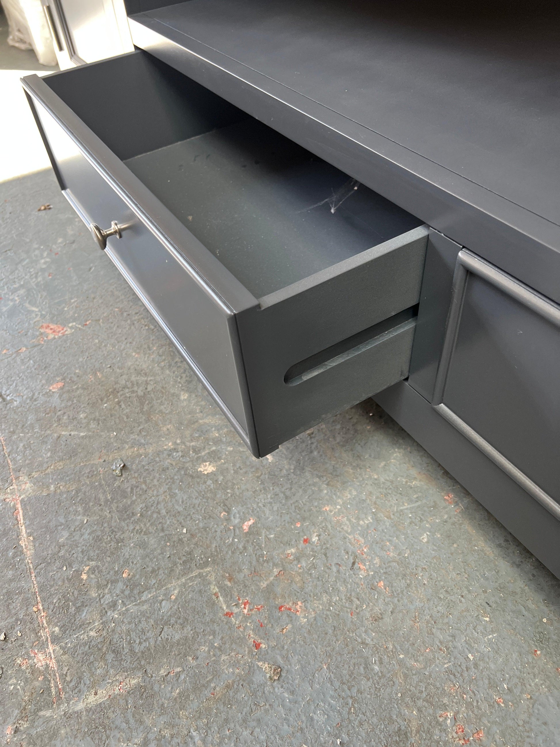 Ellwood Charcoal Extra Large TV and Media Unit Quality Furniture Clearance Ltd