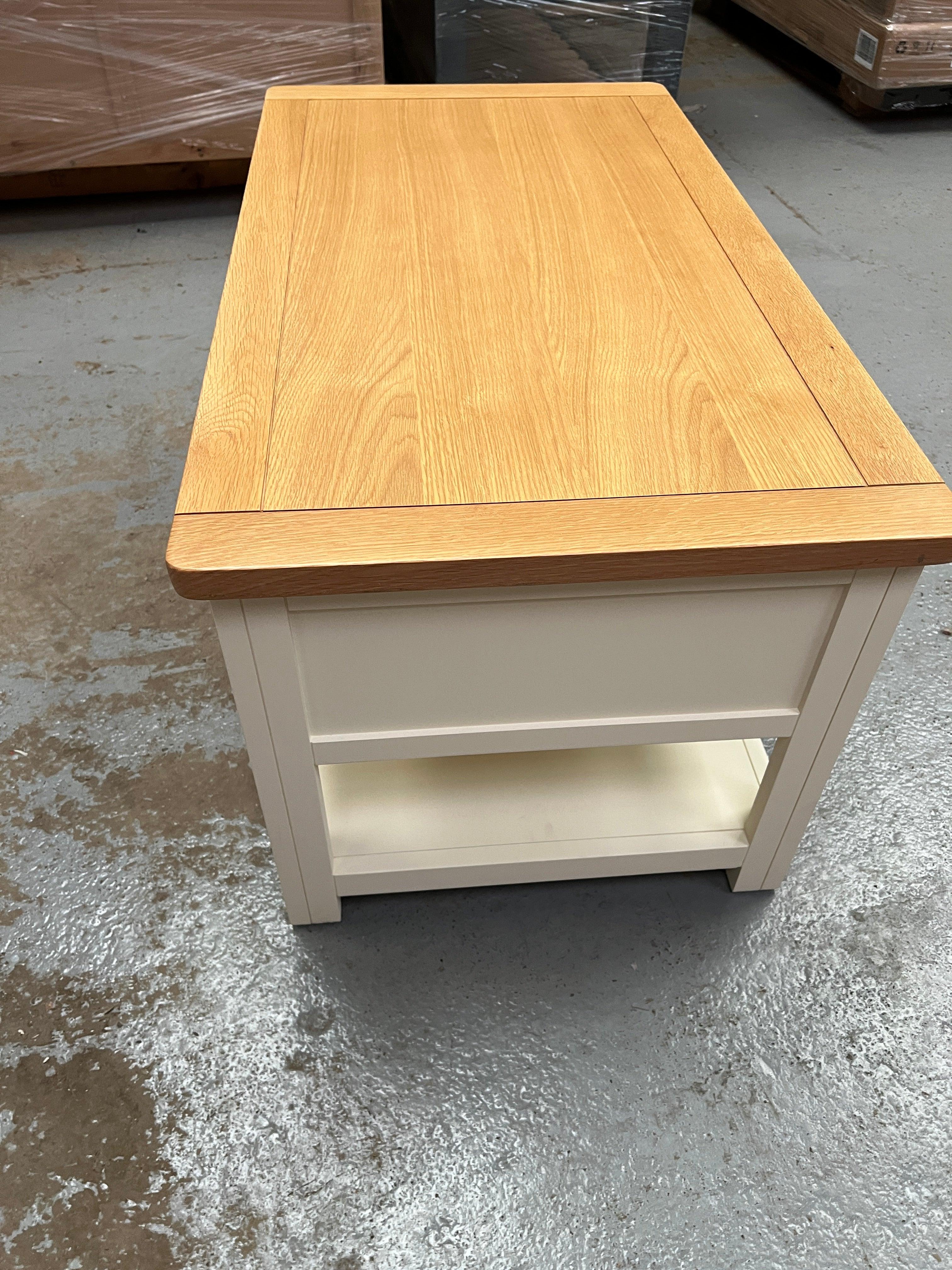 Sussex Cotswold Cream Coffee Table With Drawers furniture delivered 