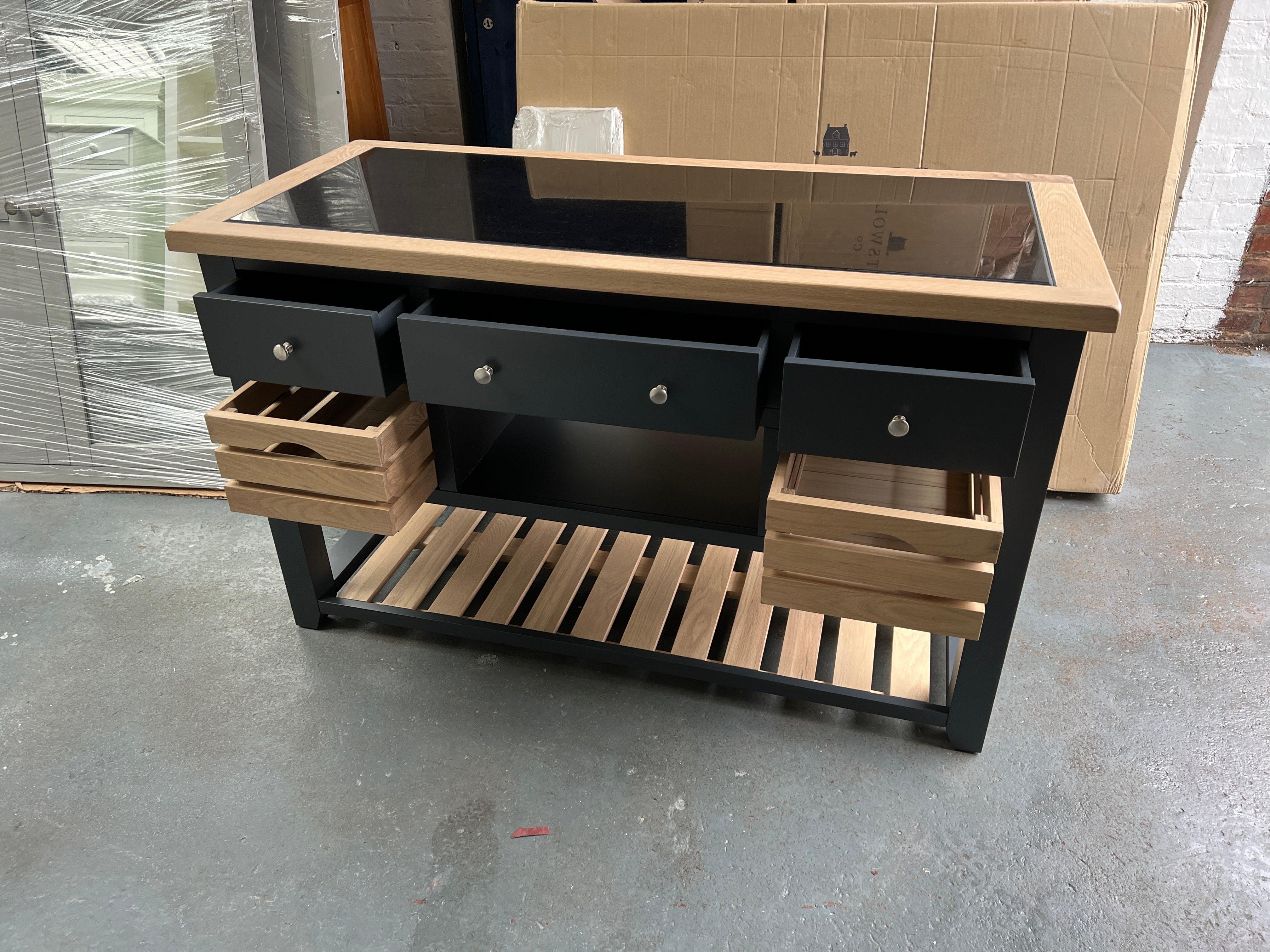 Chester Charcoal Kitchen Island furniture delivered
