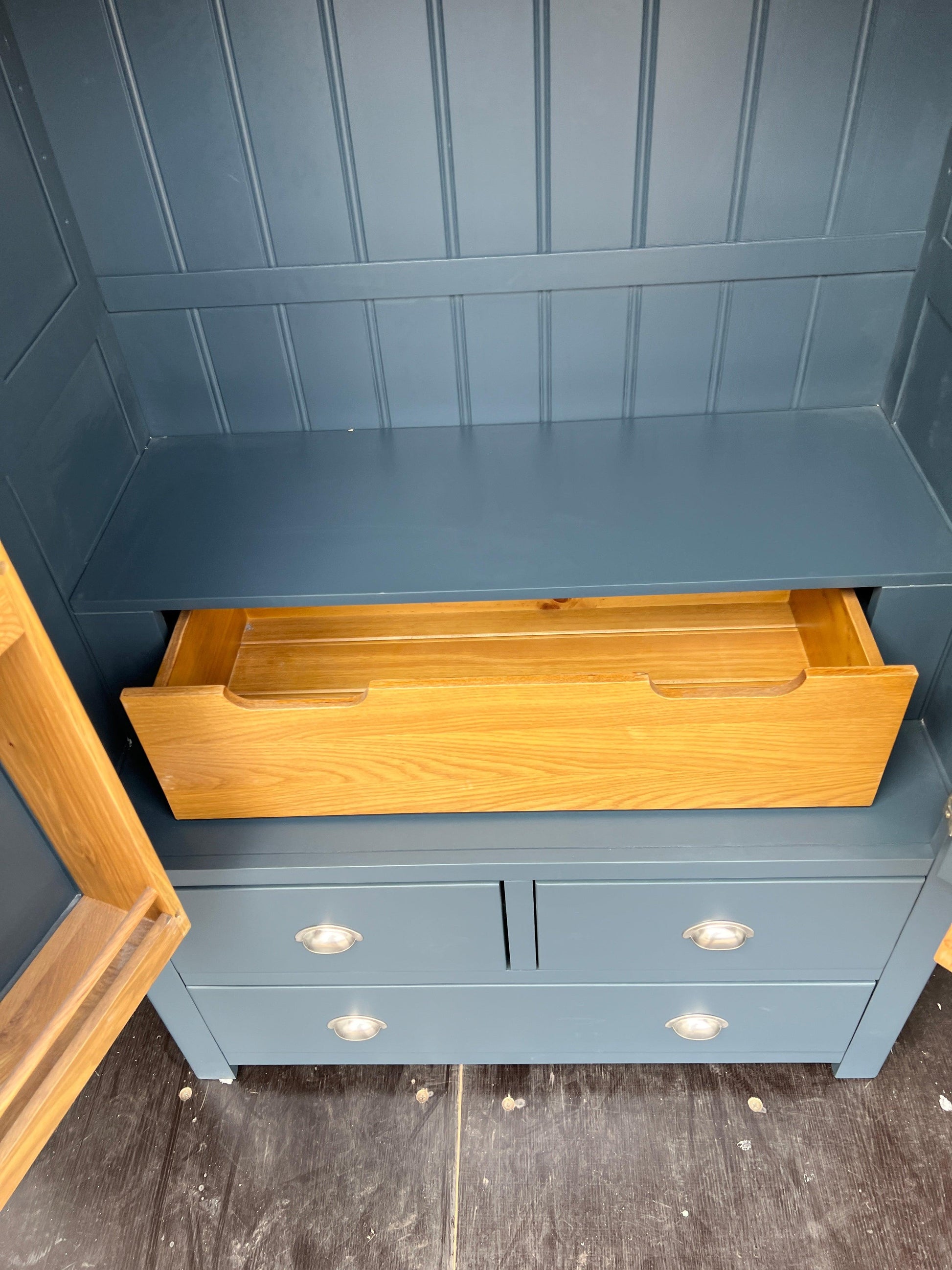 Westcote Inky Blue Large Double Larder furniture delivered 