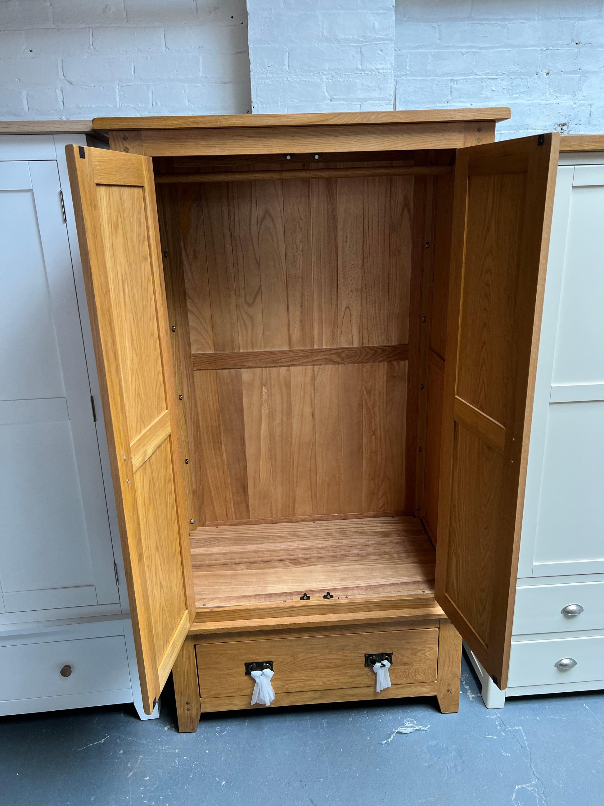 Oakland Rustic Oak Double Wardrobe furniture delivered