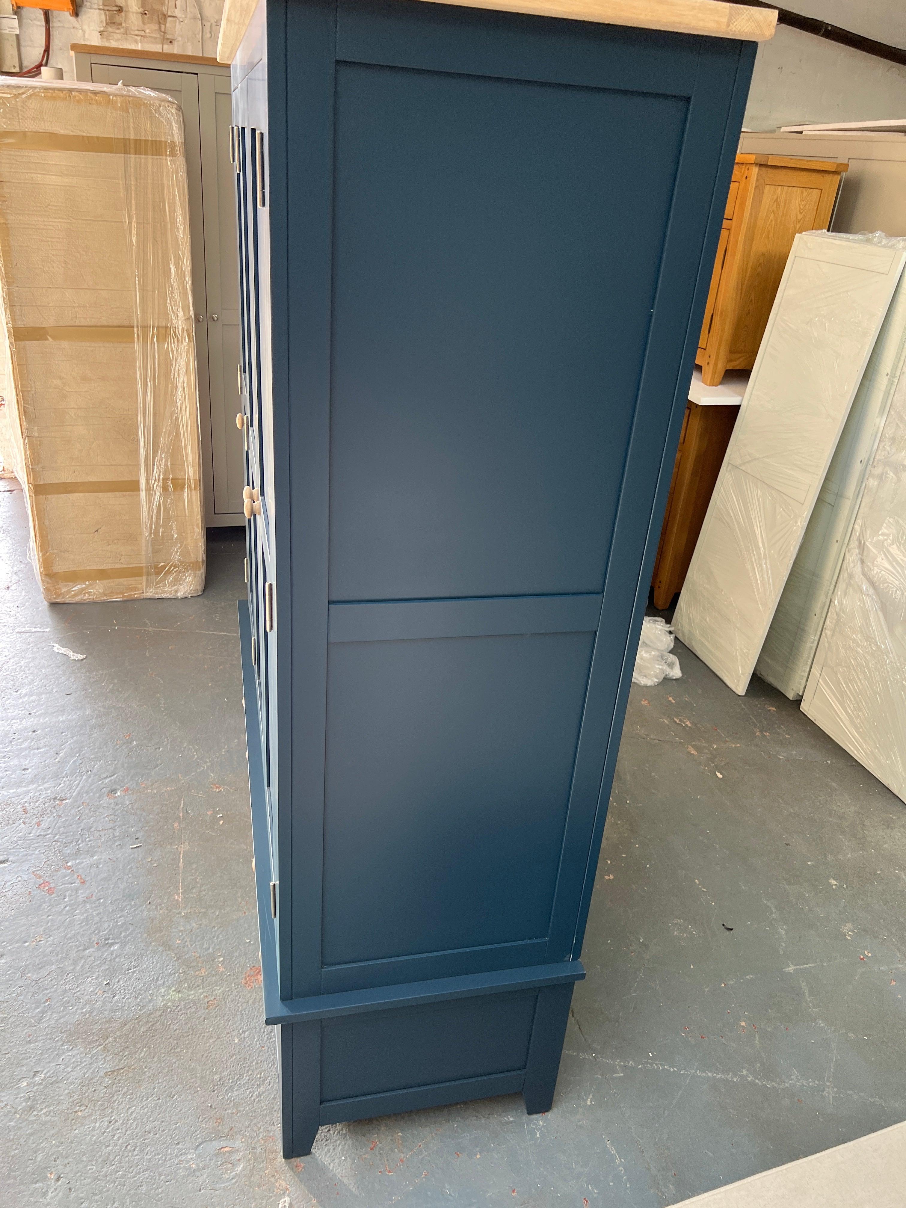 Chester Midnight Blue Triple Wardrobe Quality Furniture Clearance Ltd