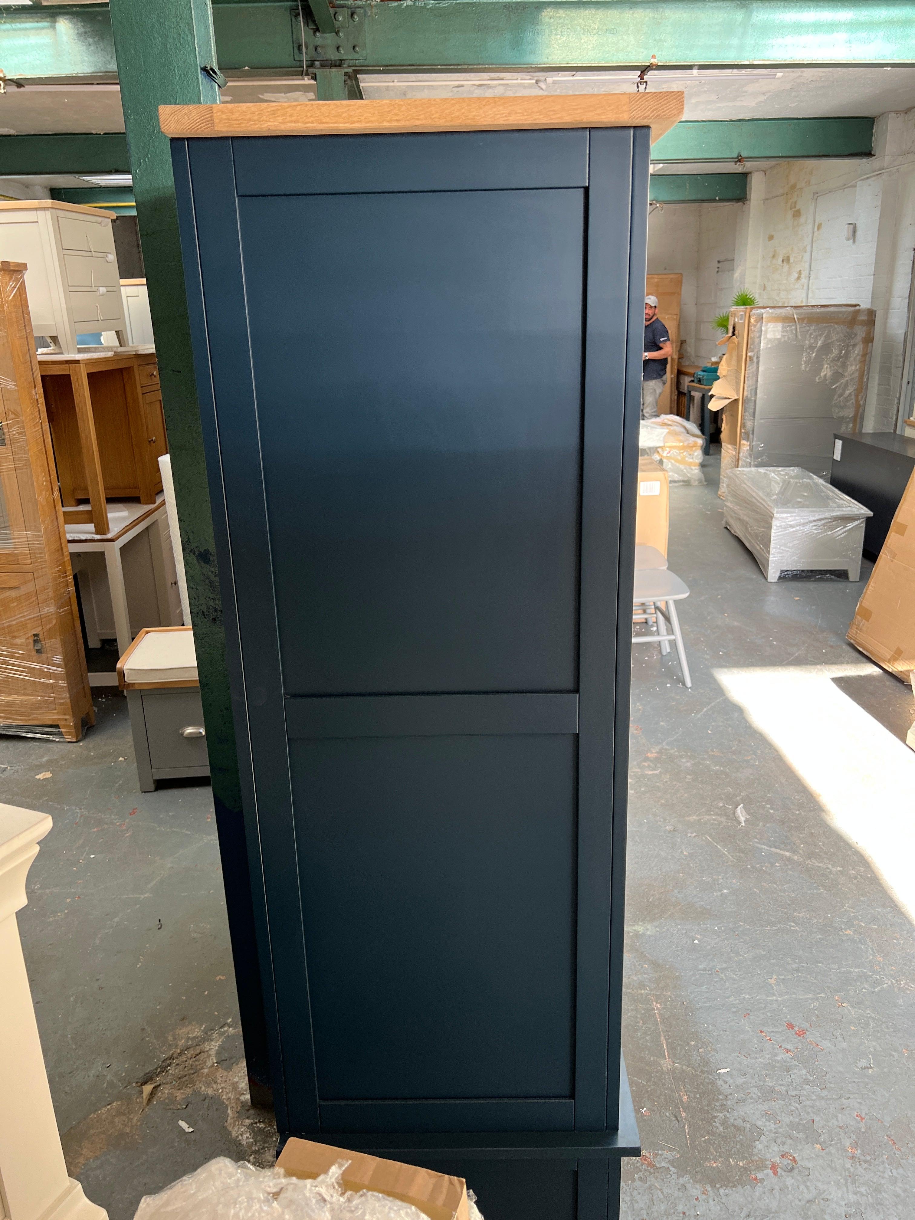 Chester Midnight Blue Triple Wardrobe Quality Furniture Clearance Ltd