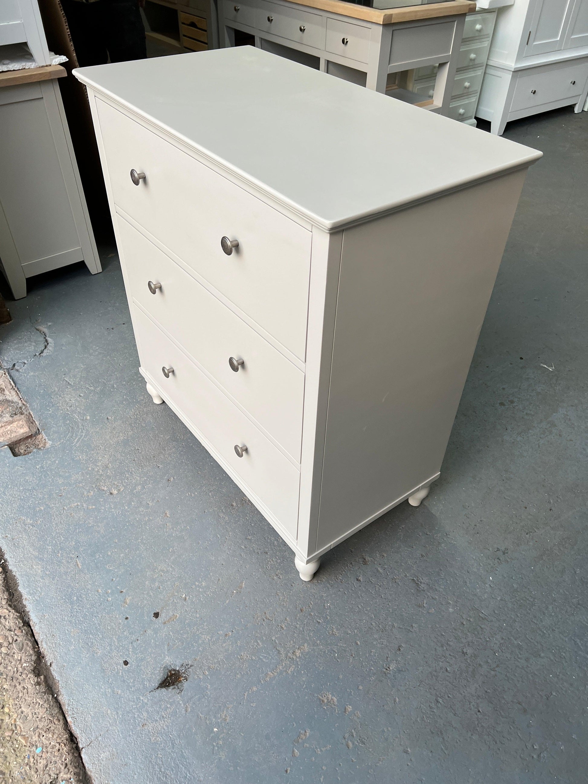 Wilmslow Pale Grey 3 Drawer Chest furniture delivered 