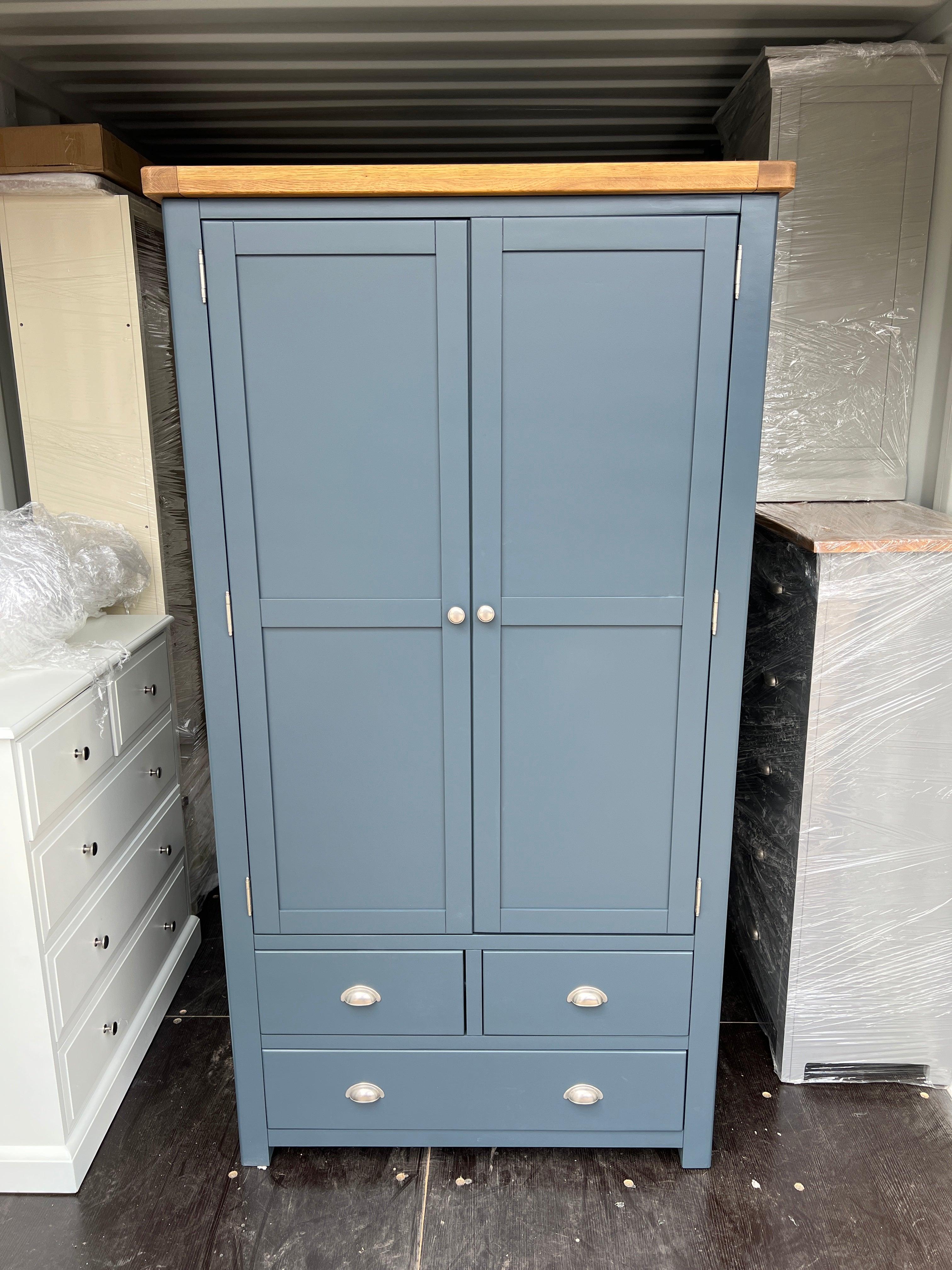 Westcote Inky Blue Large Double Larder furniture delivered 