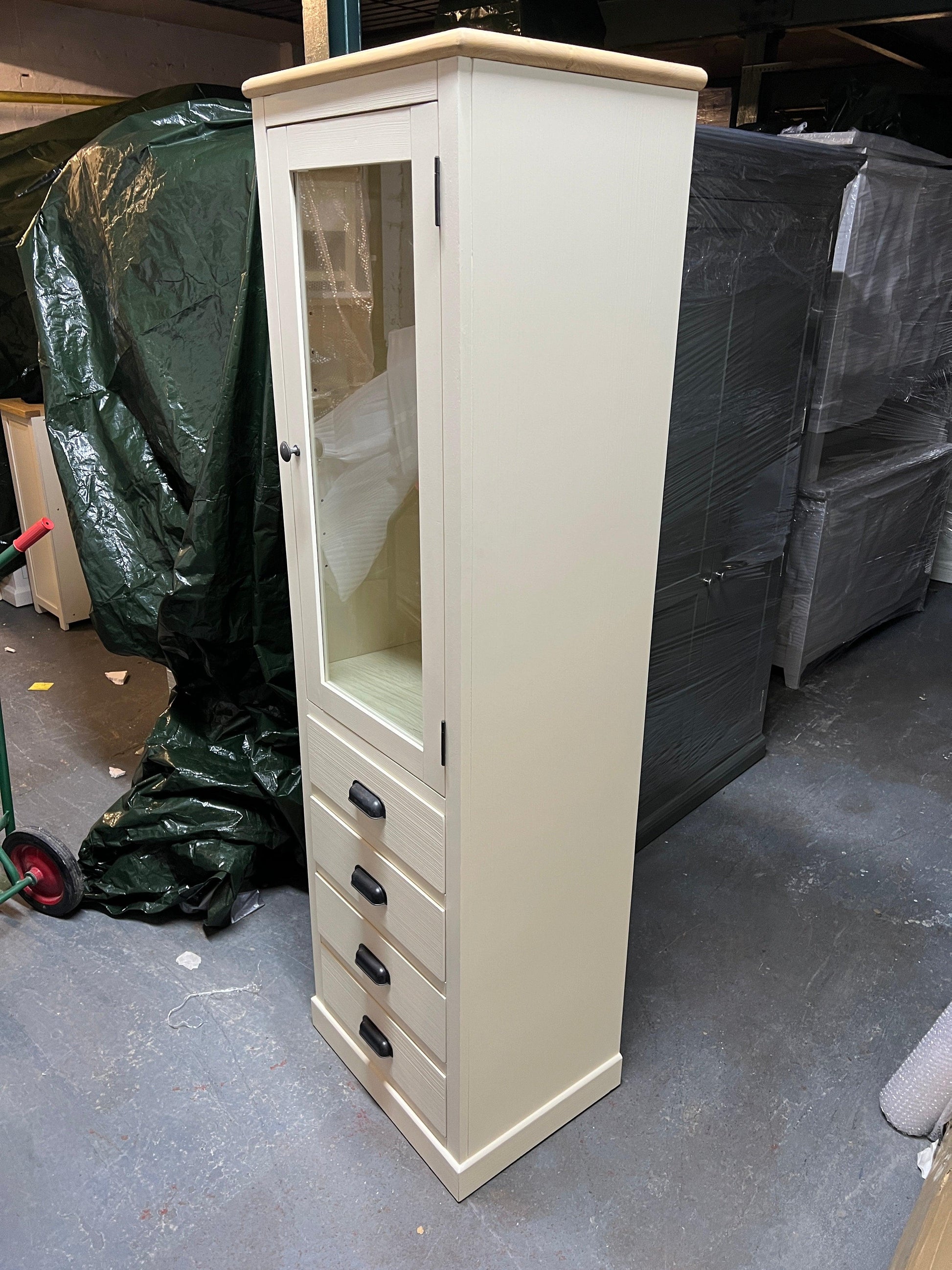 Painswick Cotswold Cream Narrow Farmhouse Larder Quality Furniture Clearance Ltd