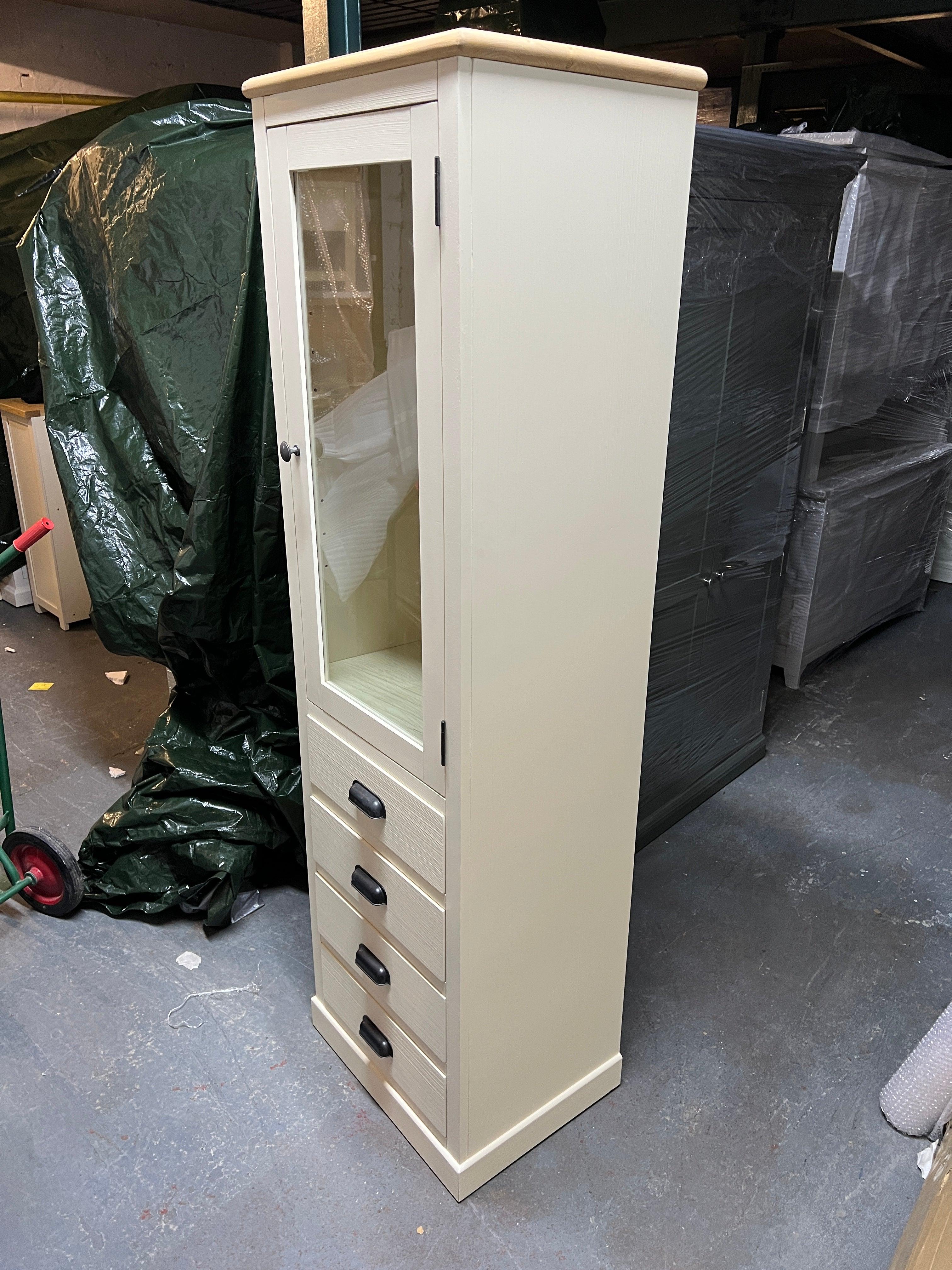 Painswick Cotswold Cream Narrow Farmhouse Larder Quality Furniture Clearance Ltd